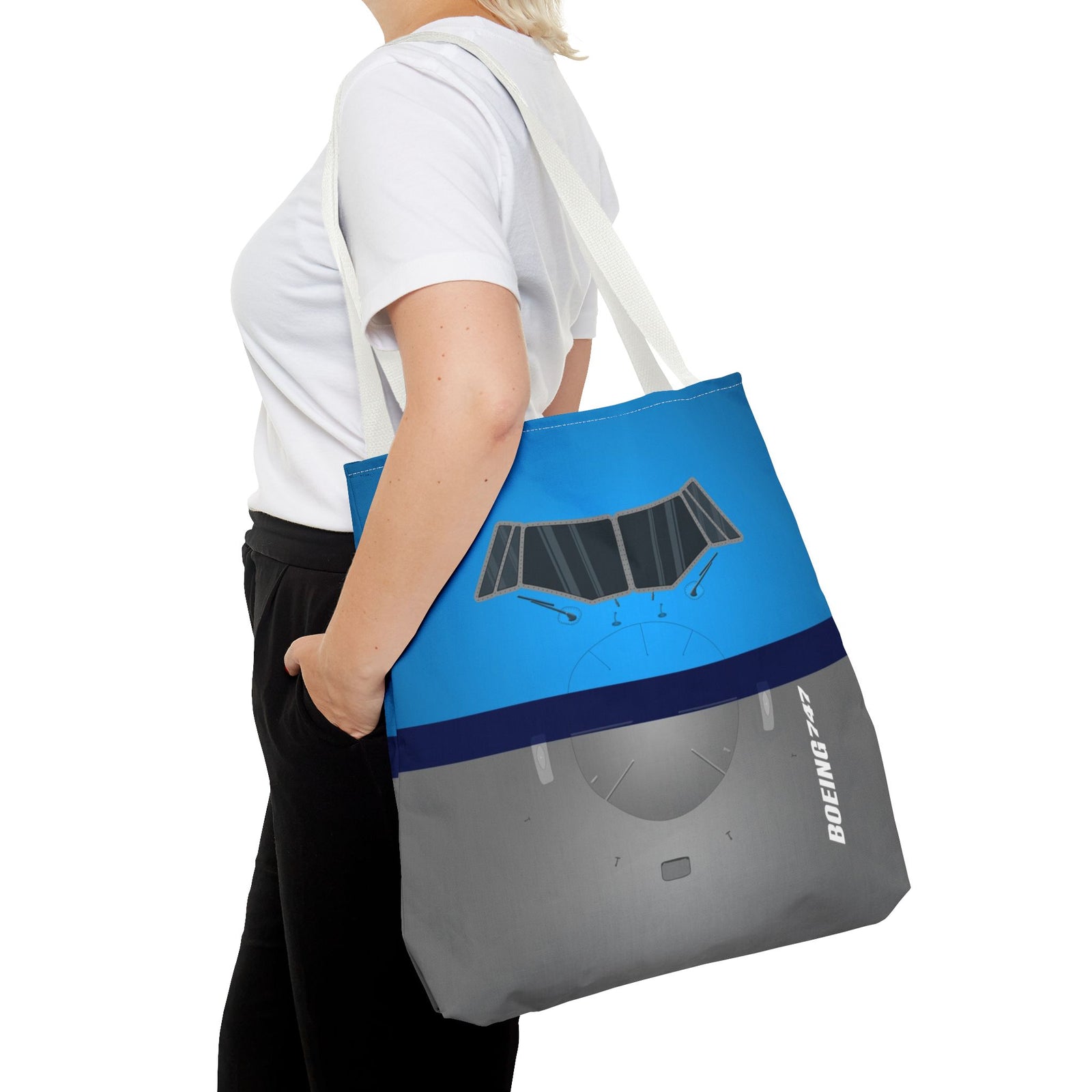 KLM 747 Tote Bag — Printed Green Travel Tote