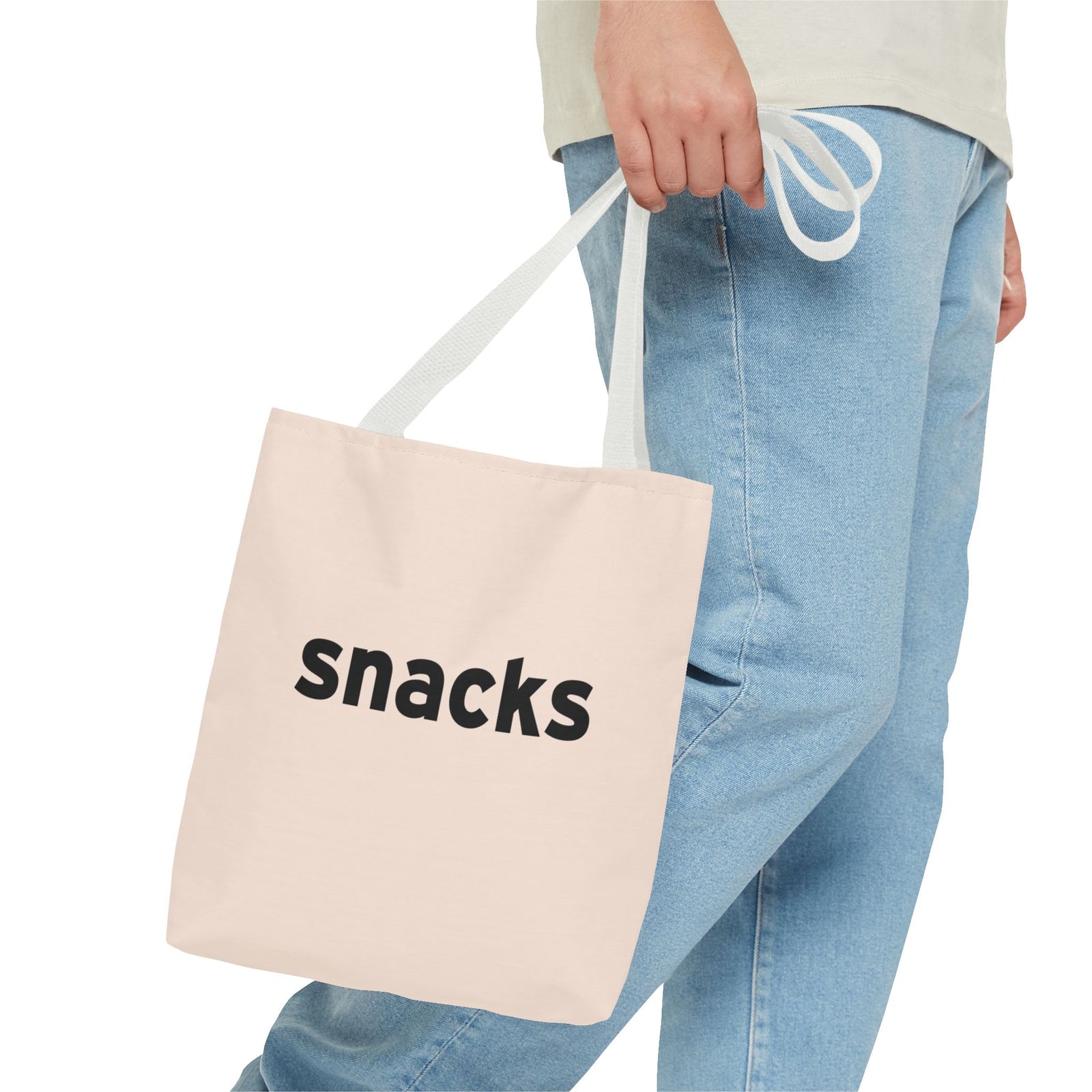 Snacks Tote Bag — Printed Green Travel Tote