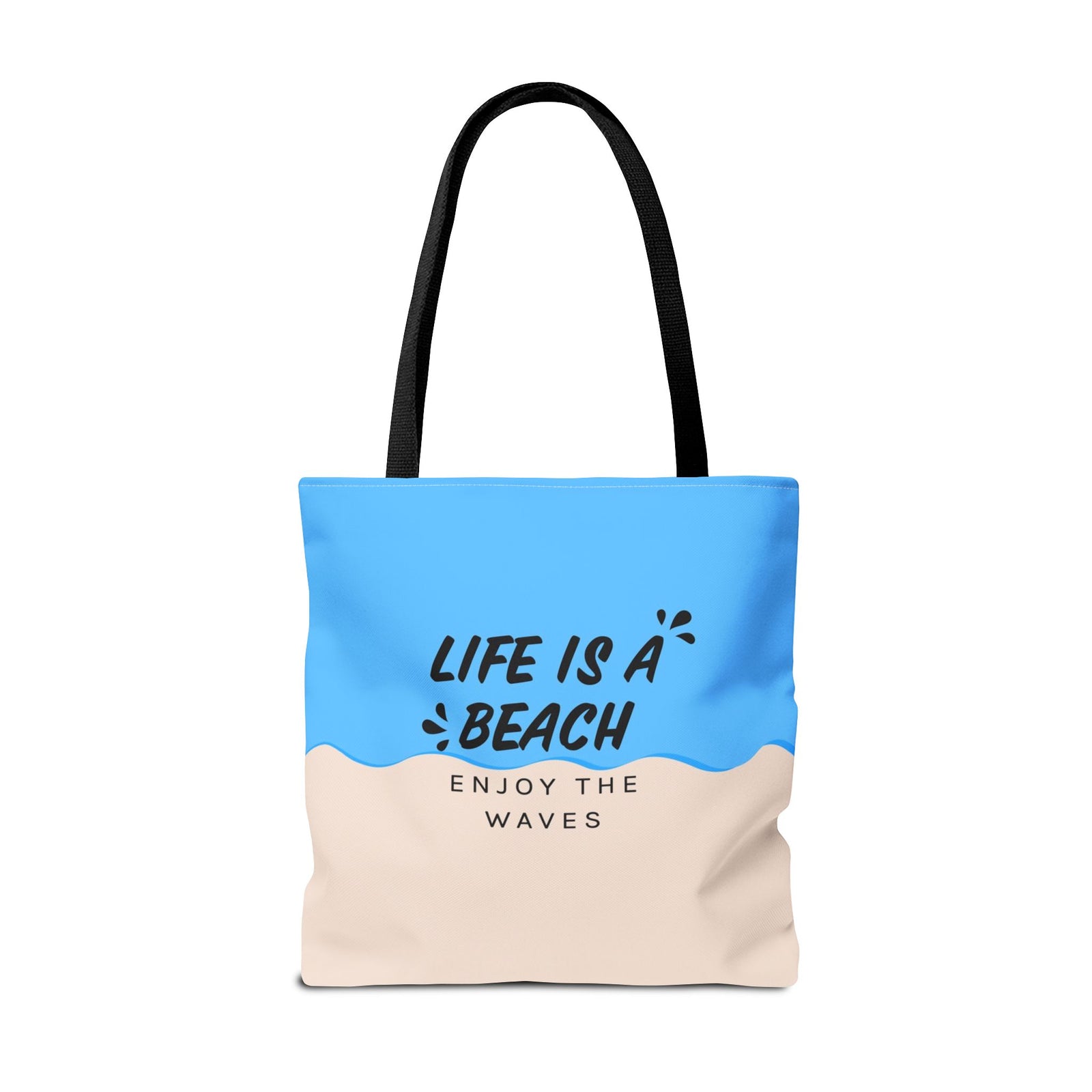 Life Is A Beach Tote Bag — Printed Green Travel Tote