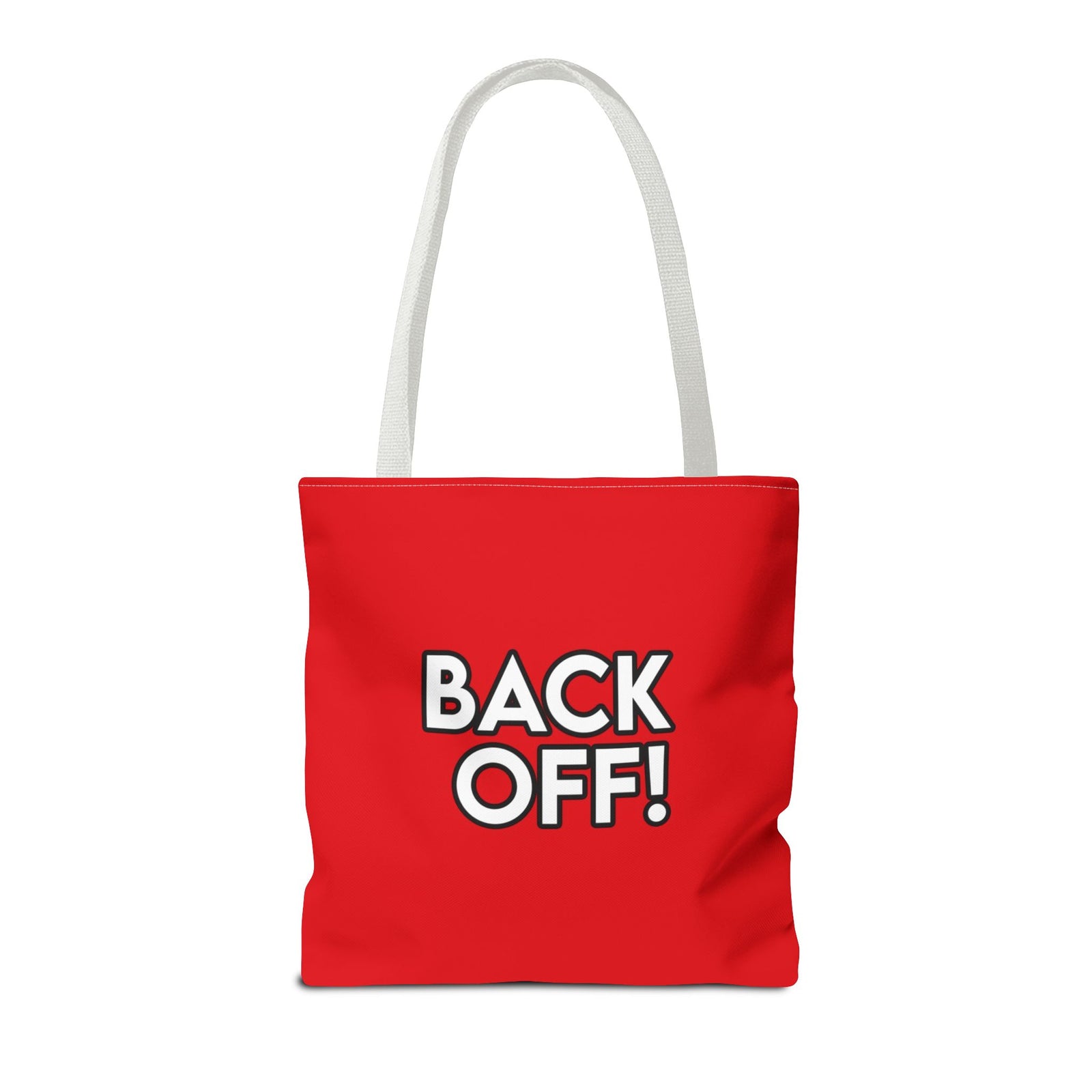 Back Off! Tote Bag — Printed Green Travel Tote