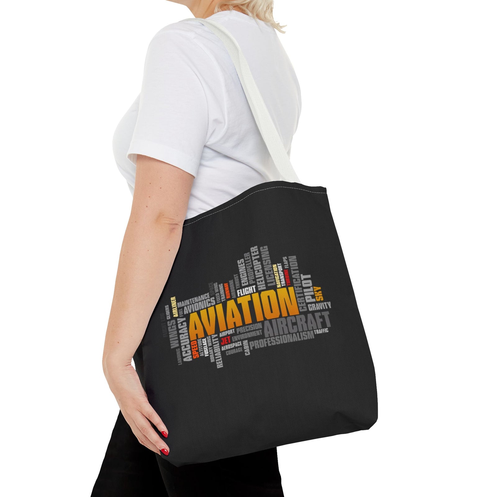 Aviation Tote Bag — Printed Green Travel Tote