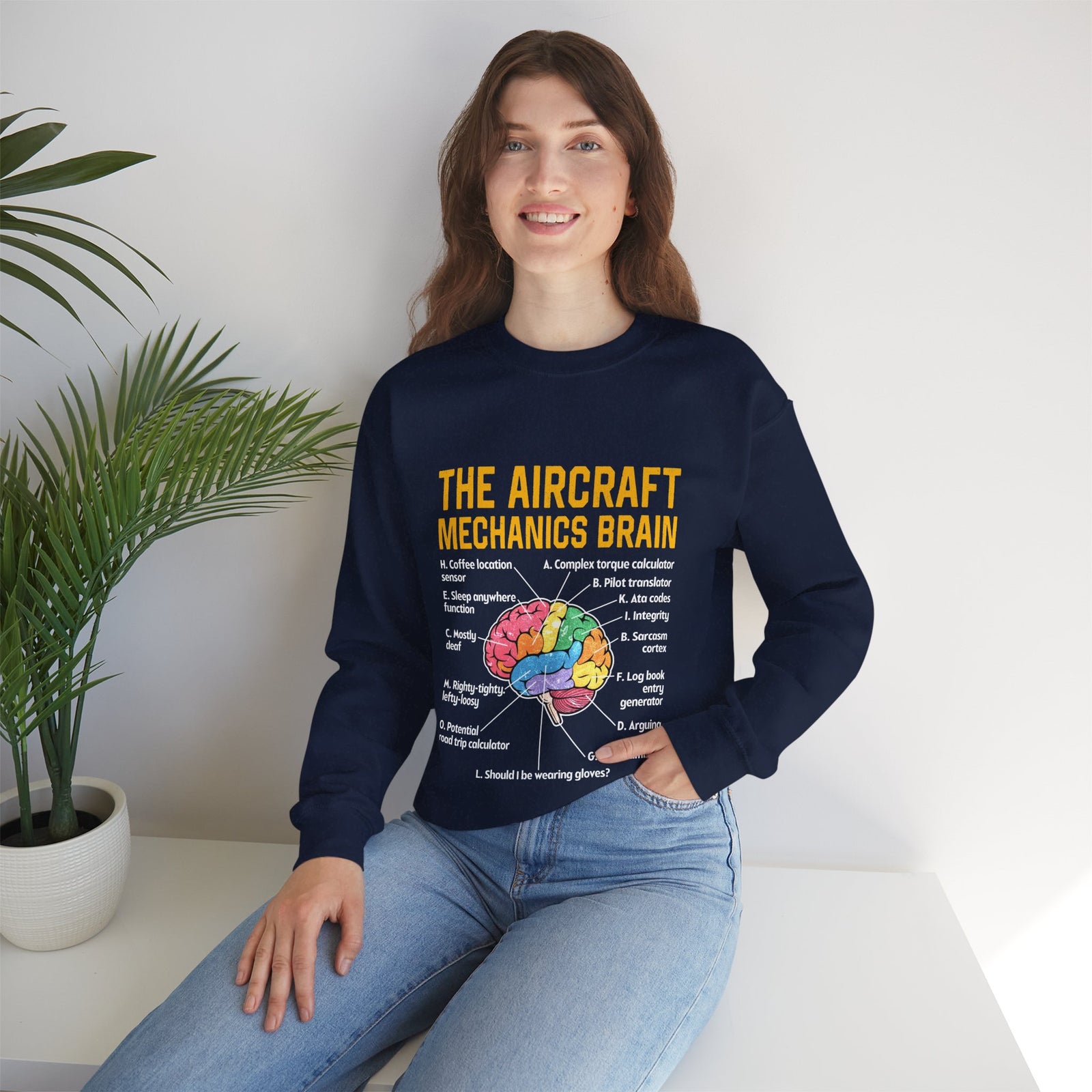 The Aircraft Mechanic’s Brain - Crewneck Sweatshirt