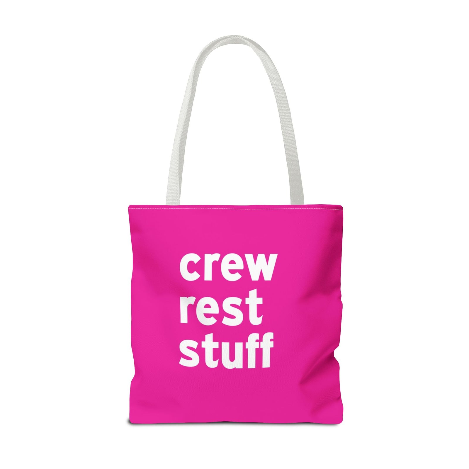 Crew Rest Stuff Tote Bag — Printed Green Travel Tote
