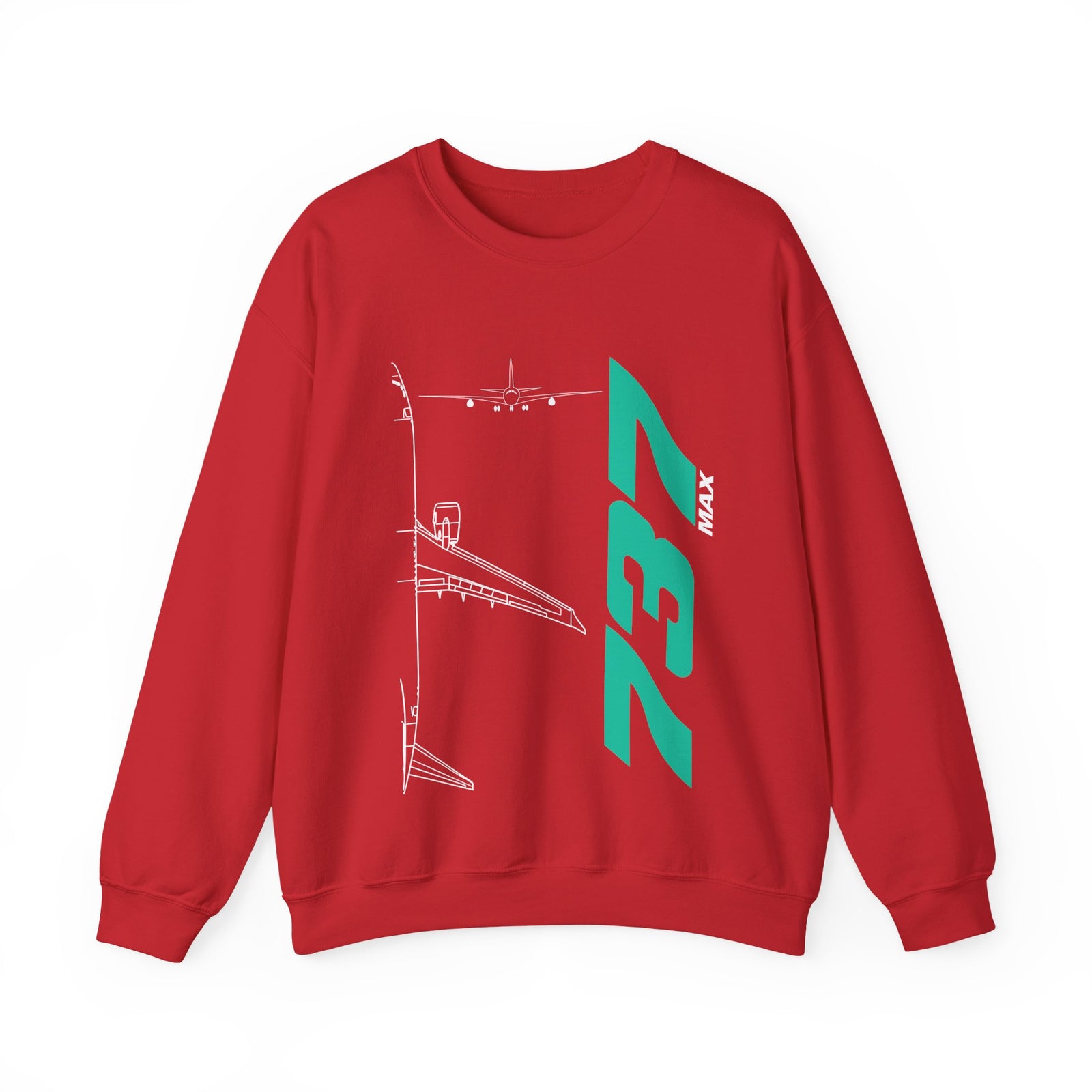 Boeing 737 Max Crewneck Sweatshirt - Travel Inspiring Cozy Apparel