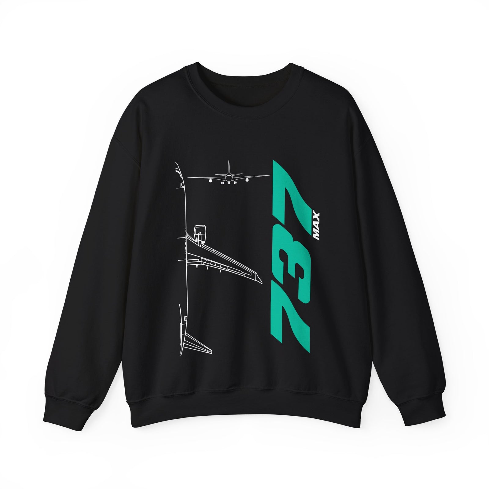 Boeing 737 Max Crewneck Sweatshirt - Travel Inspiring Cozy Apparel