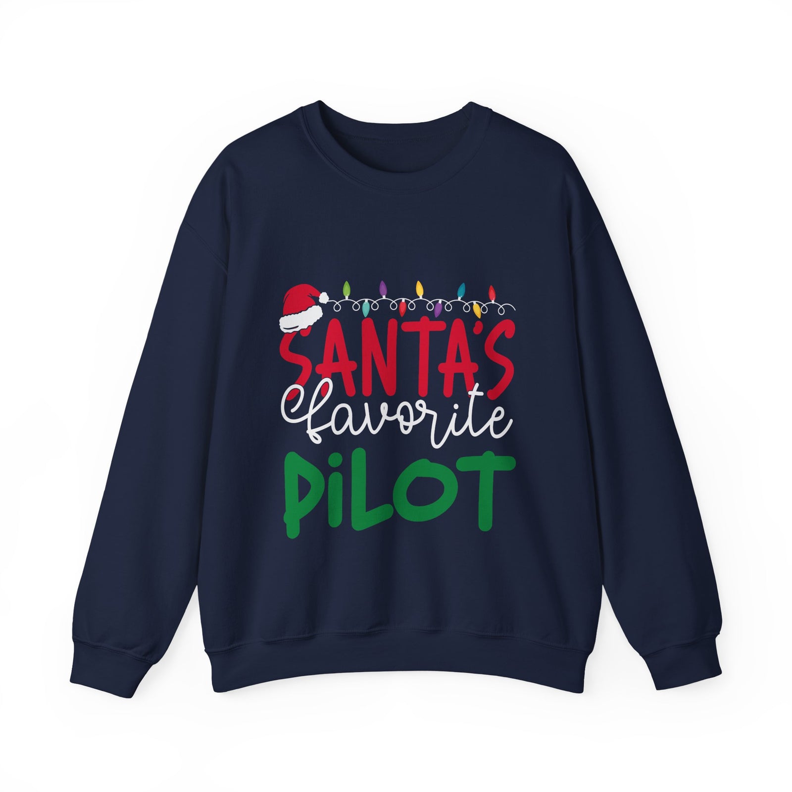 Santa’s favourite pilot Crewneck Sweatshirt - Travel Inspiring Cozy Apparel