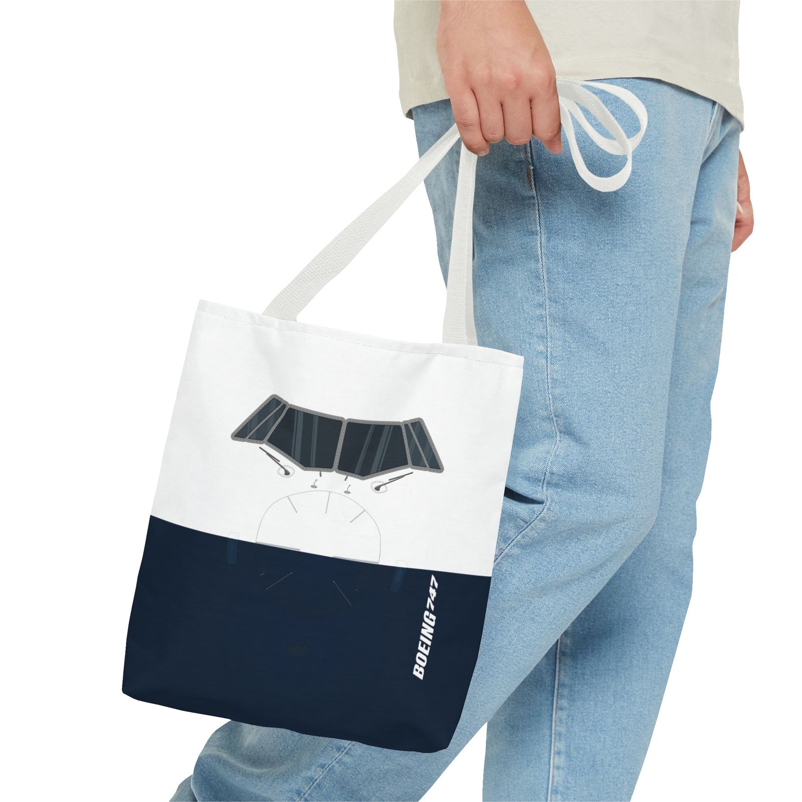 747 Tote Bag — Printed Green Travel Tote