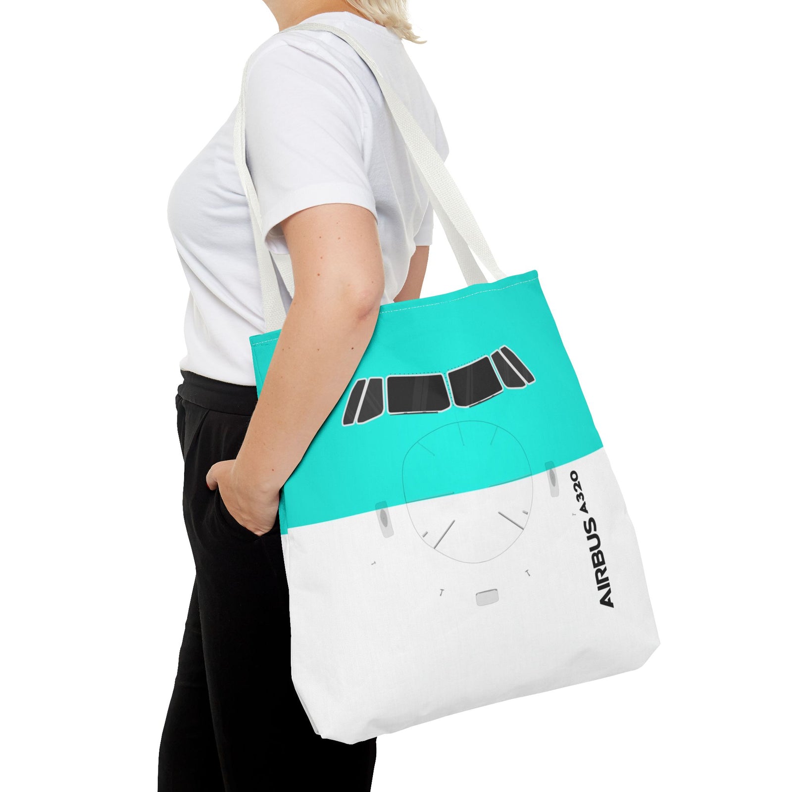 A320 Tote Bag — Printed Green Travel Tote