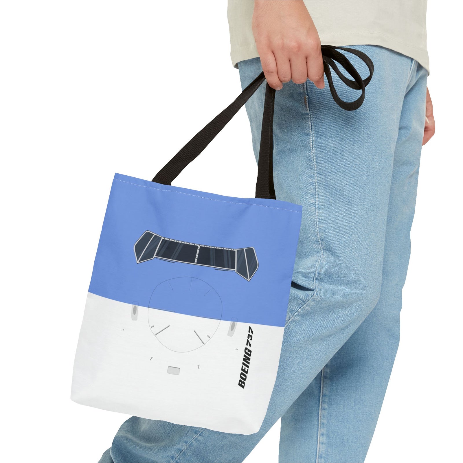 737 Tote Bag — Printed Green Travel Tote