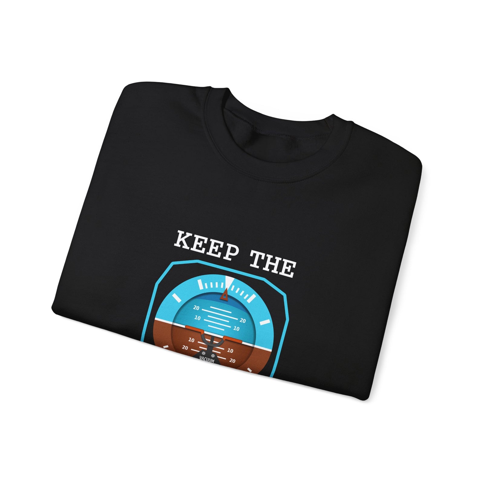 Keep The Blue Side Up Crewneck Sweatshirt - Travel Inspiring Cozy Apparel