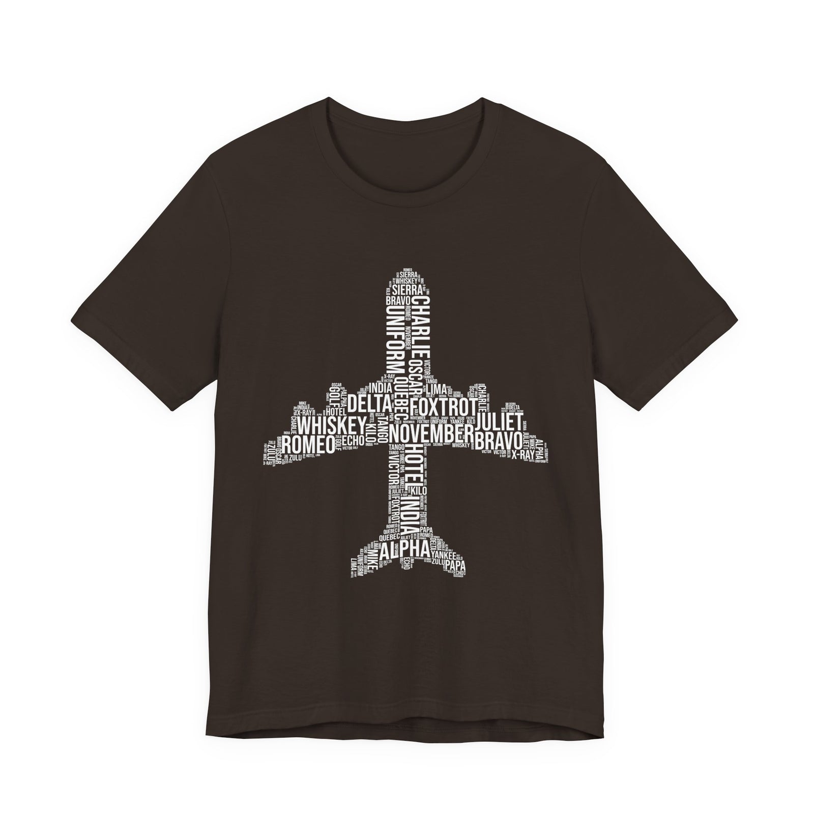 Airplane Typography - Unisex Jersey Tee