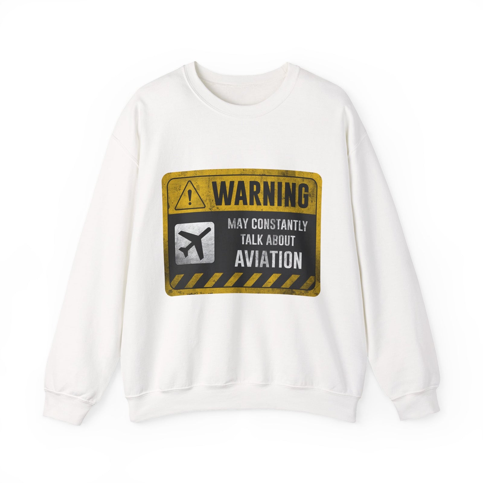 Warning May Constantly Talk About Aviation - Crewneck Sweatshirt