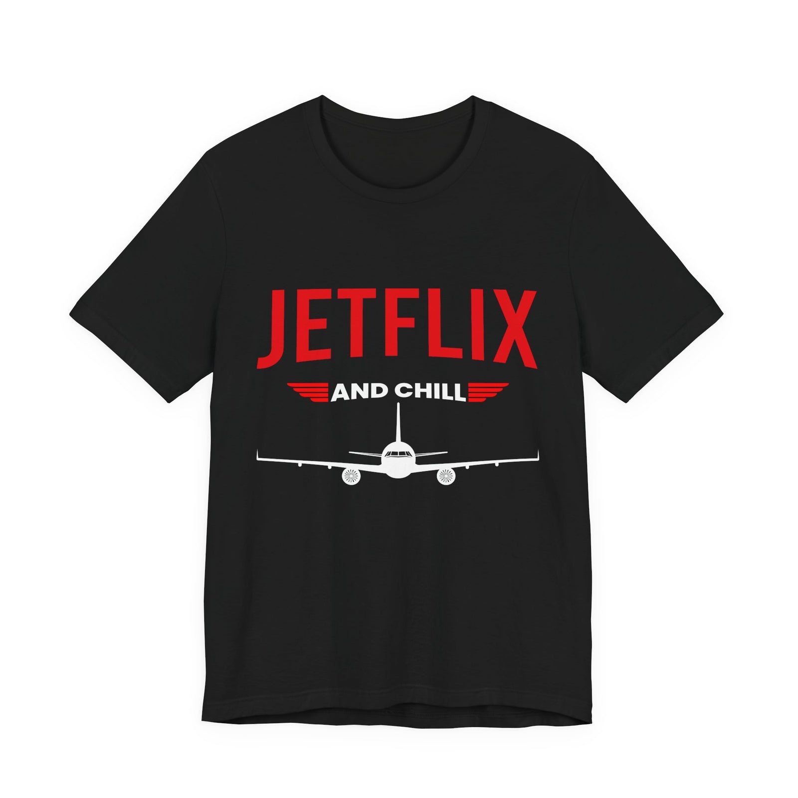 Jetflix And Chill - Unisex Jersey Tee