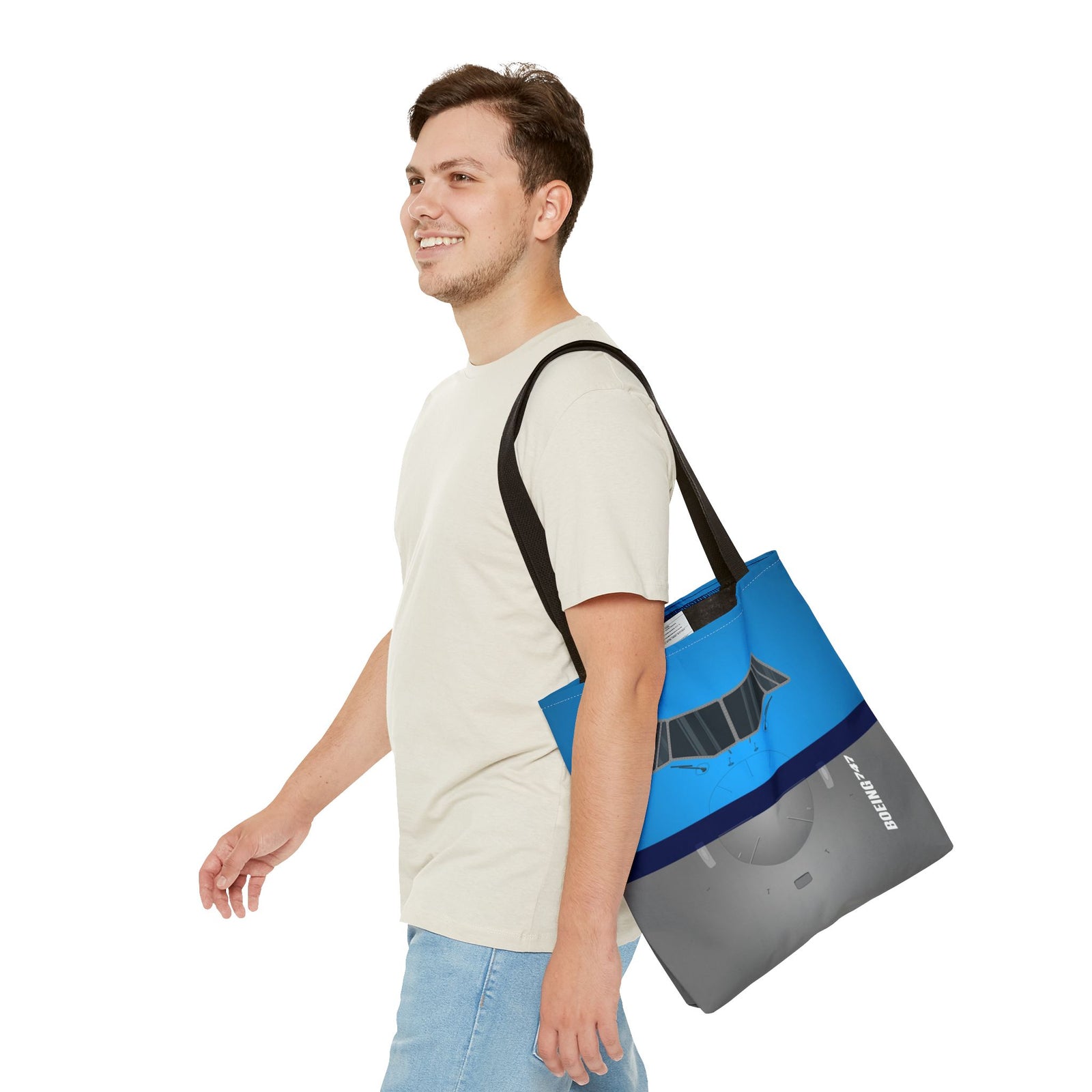 KLM 747 Tote Bag — Printed Green Travel Tote