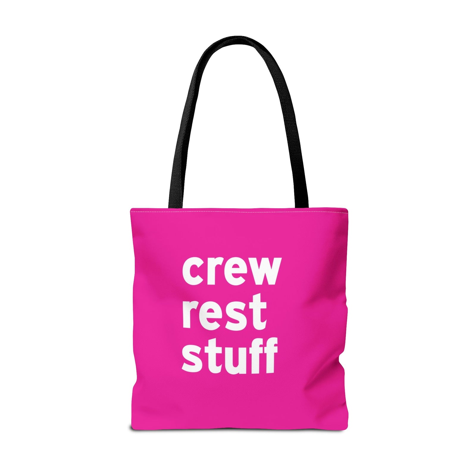 Crew Rest Stuff Tote Bag — Printed Green Travel Tote
