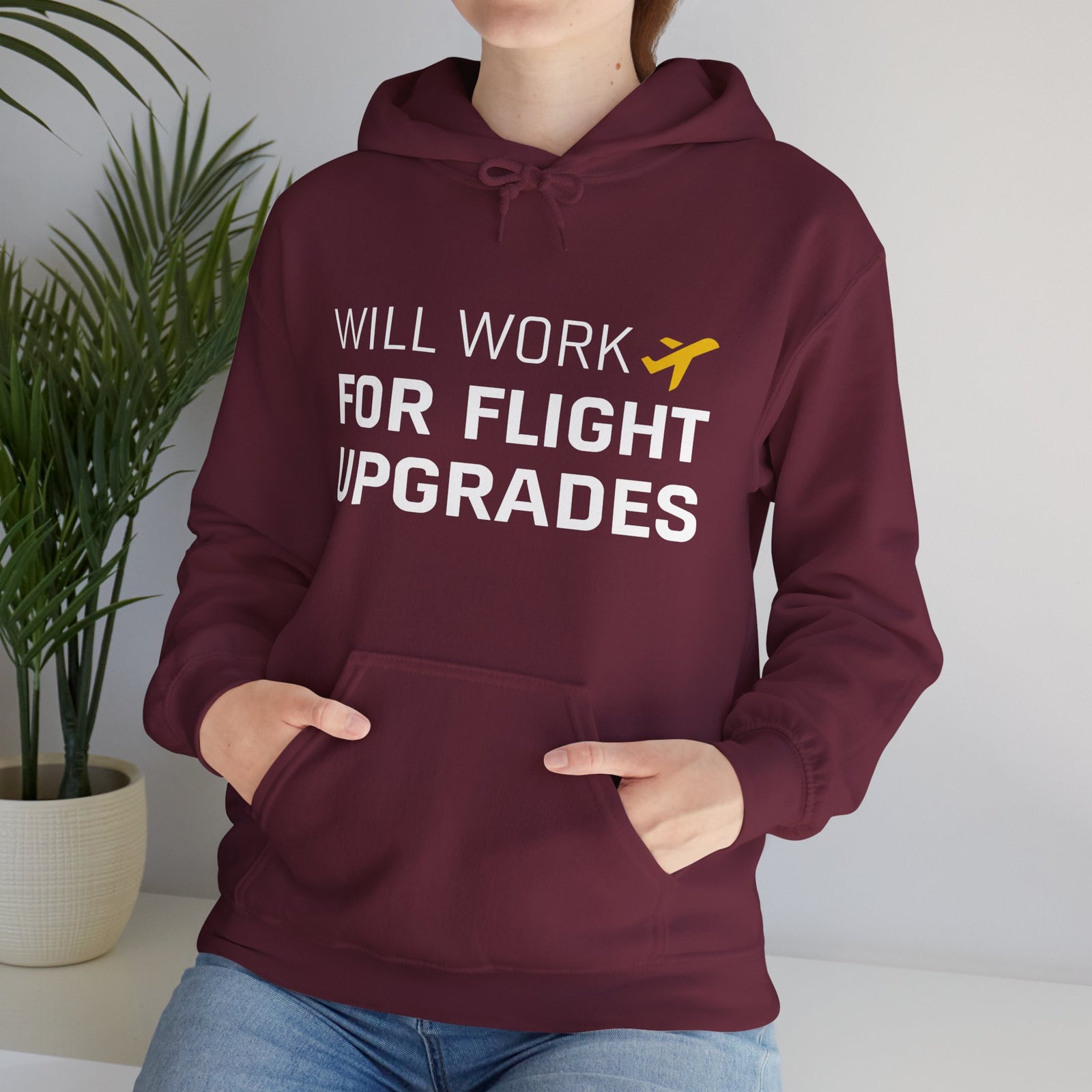 Will Work For Flight Upgrades - Pullover Hoodie