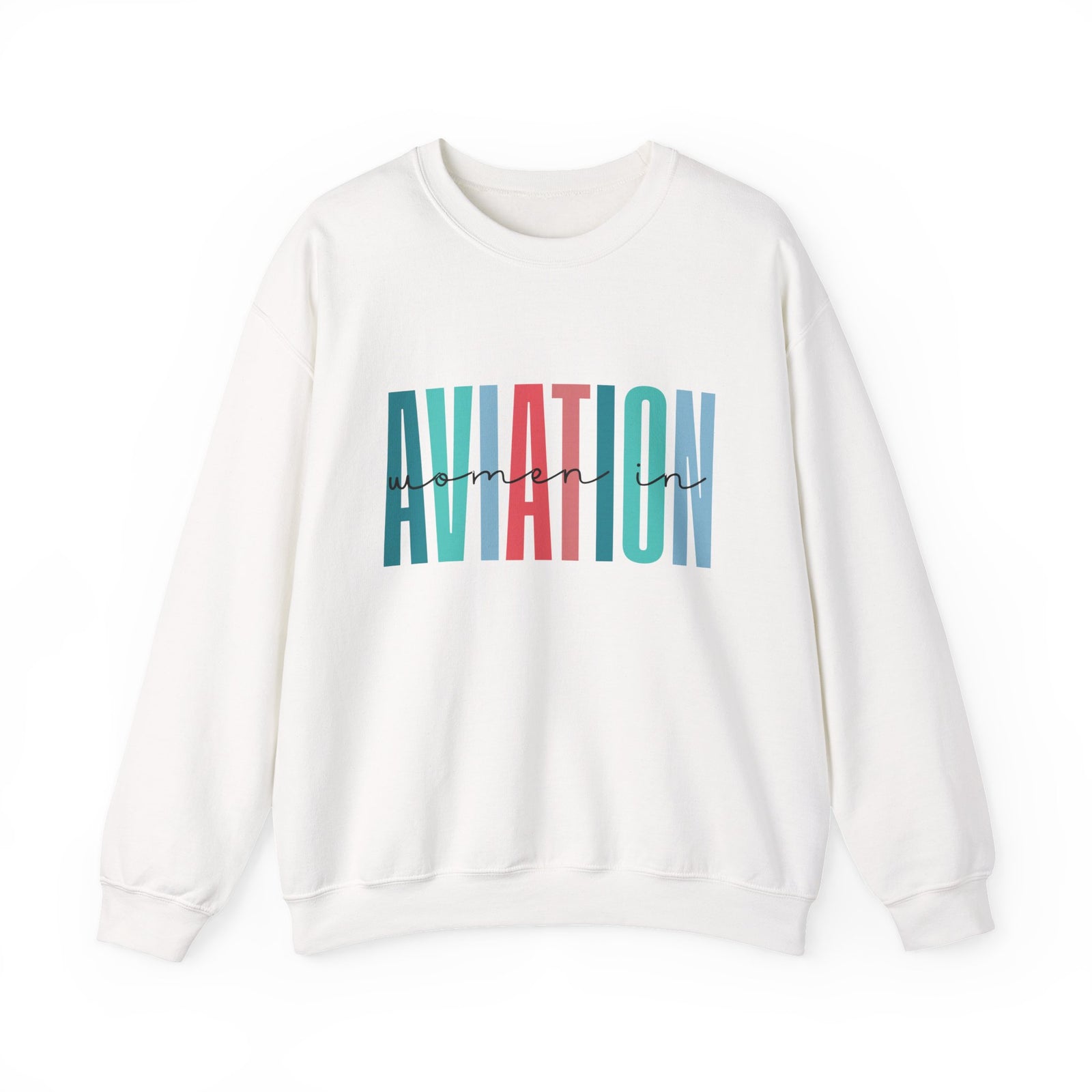 Woman In Aviation Crewneck Sweatshirt - Travel Inspiring Cozy Apparel