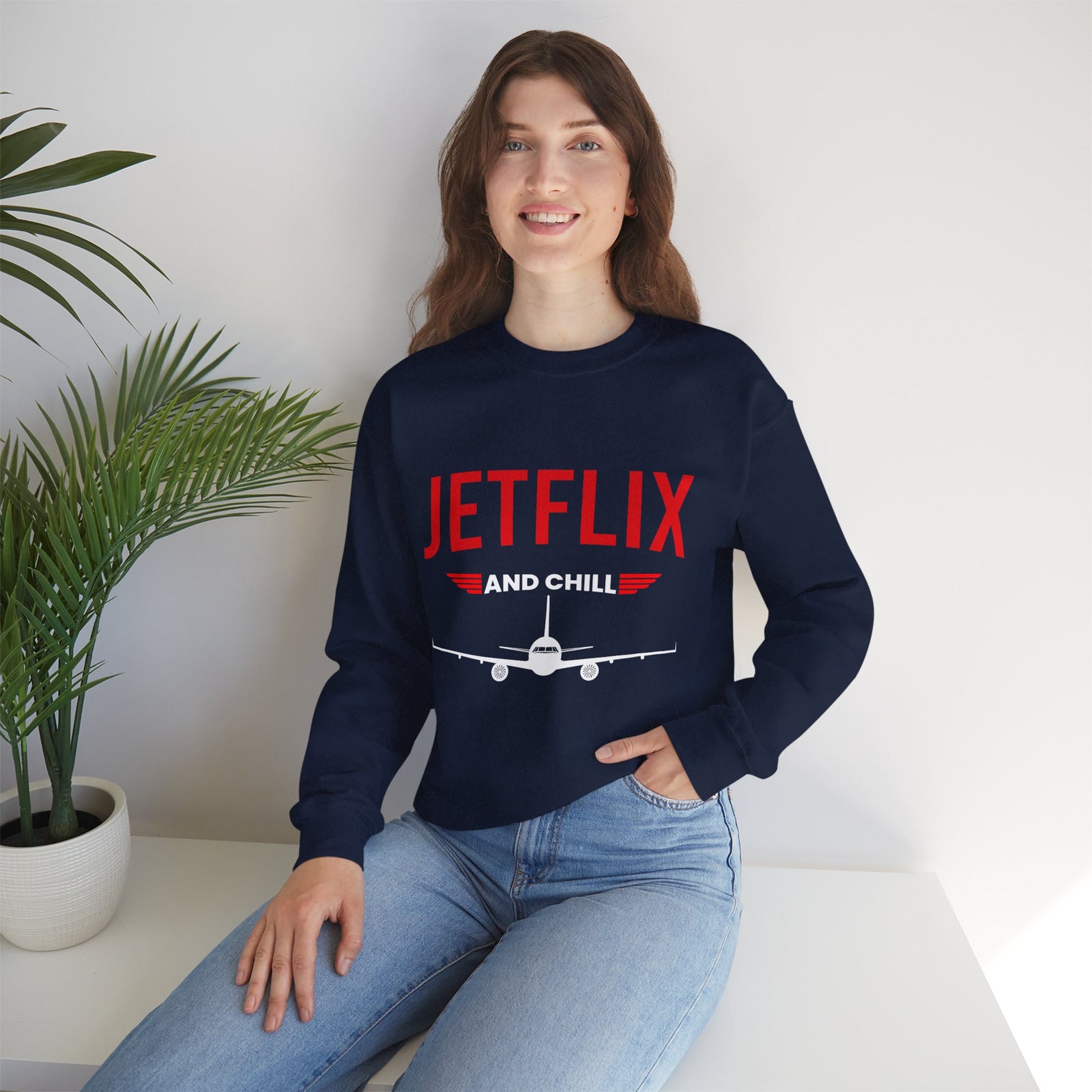JetFlix And Chill - Crewneck Sweatshirt