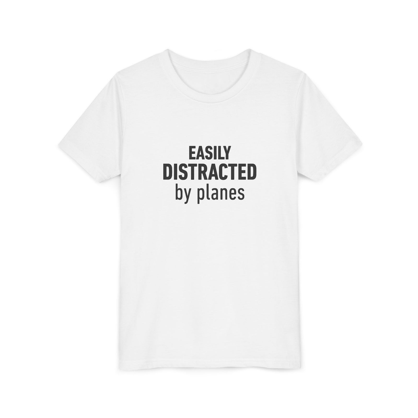 Easily Distracted by Planes - Unisex Youth Short Sleeve Tee
