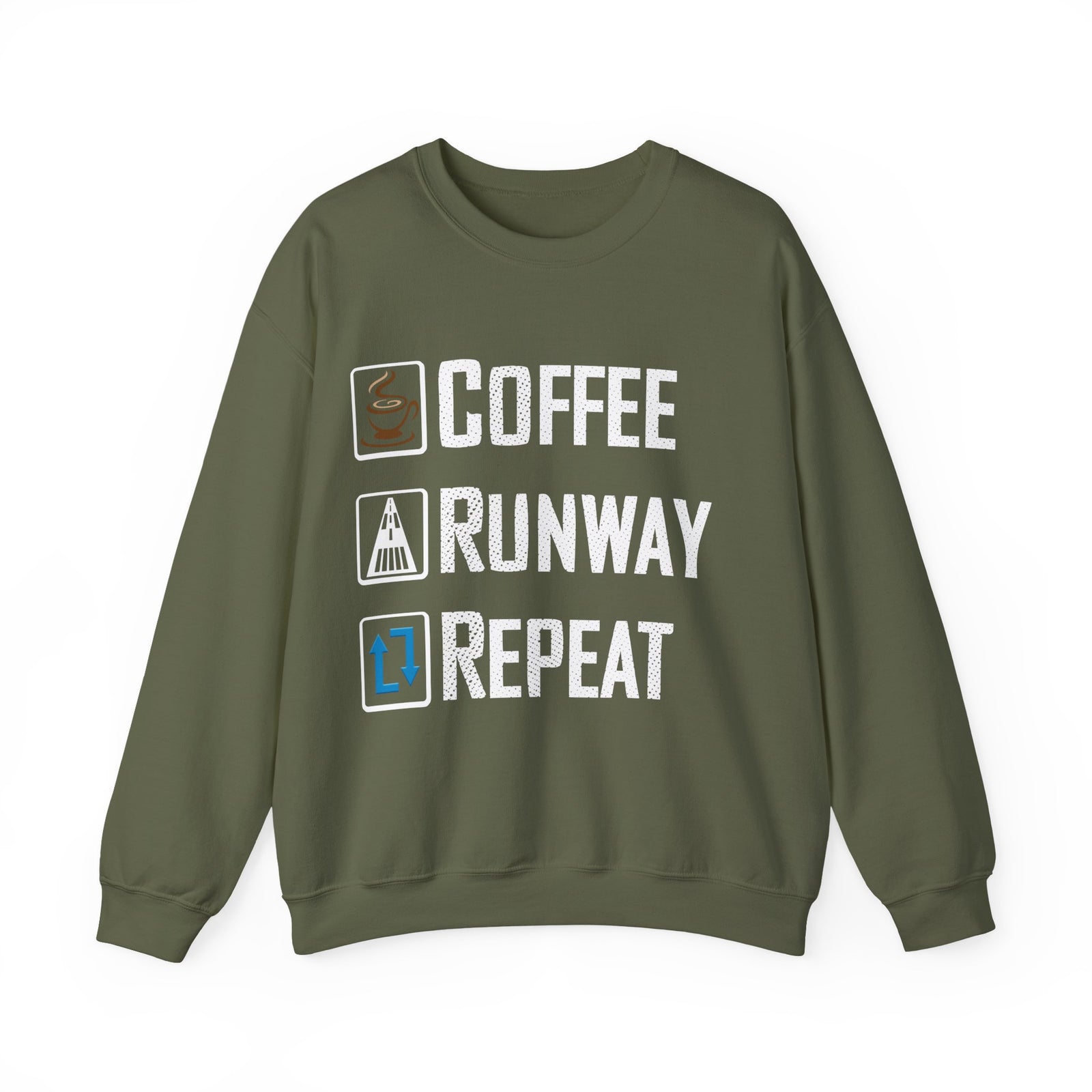 Coffee Runway Repeat - Crewneck Sweatshirt
