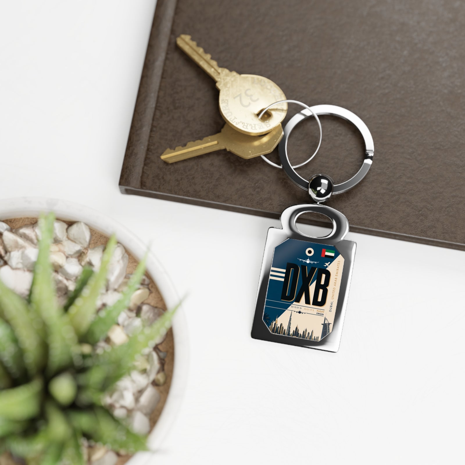 DXB - Rectangle Keyring
