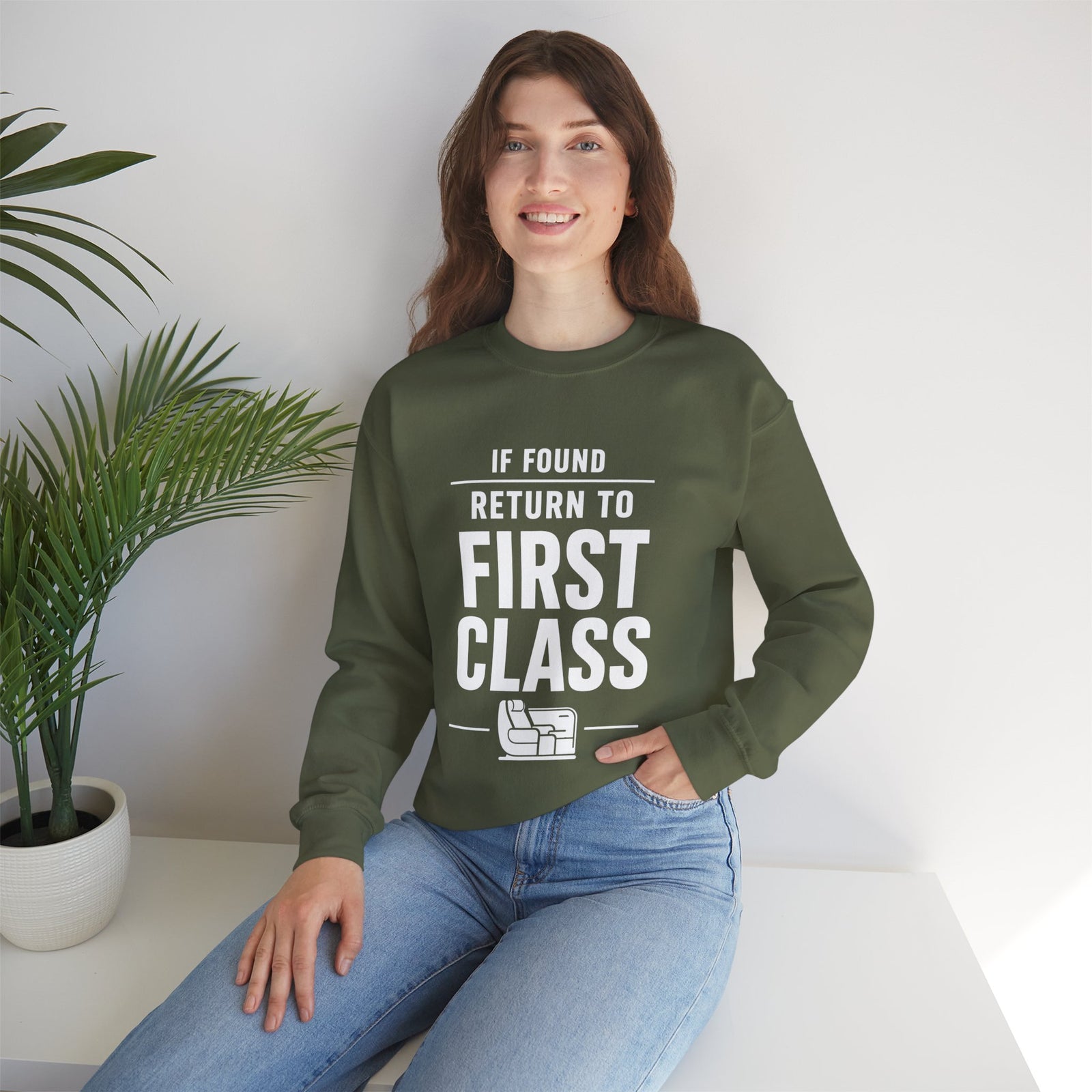 If Found: Return to First Class - Crewneck Sweatshirt
