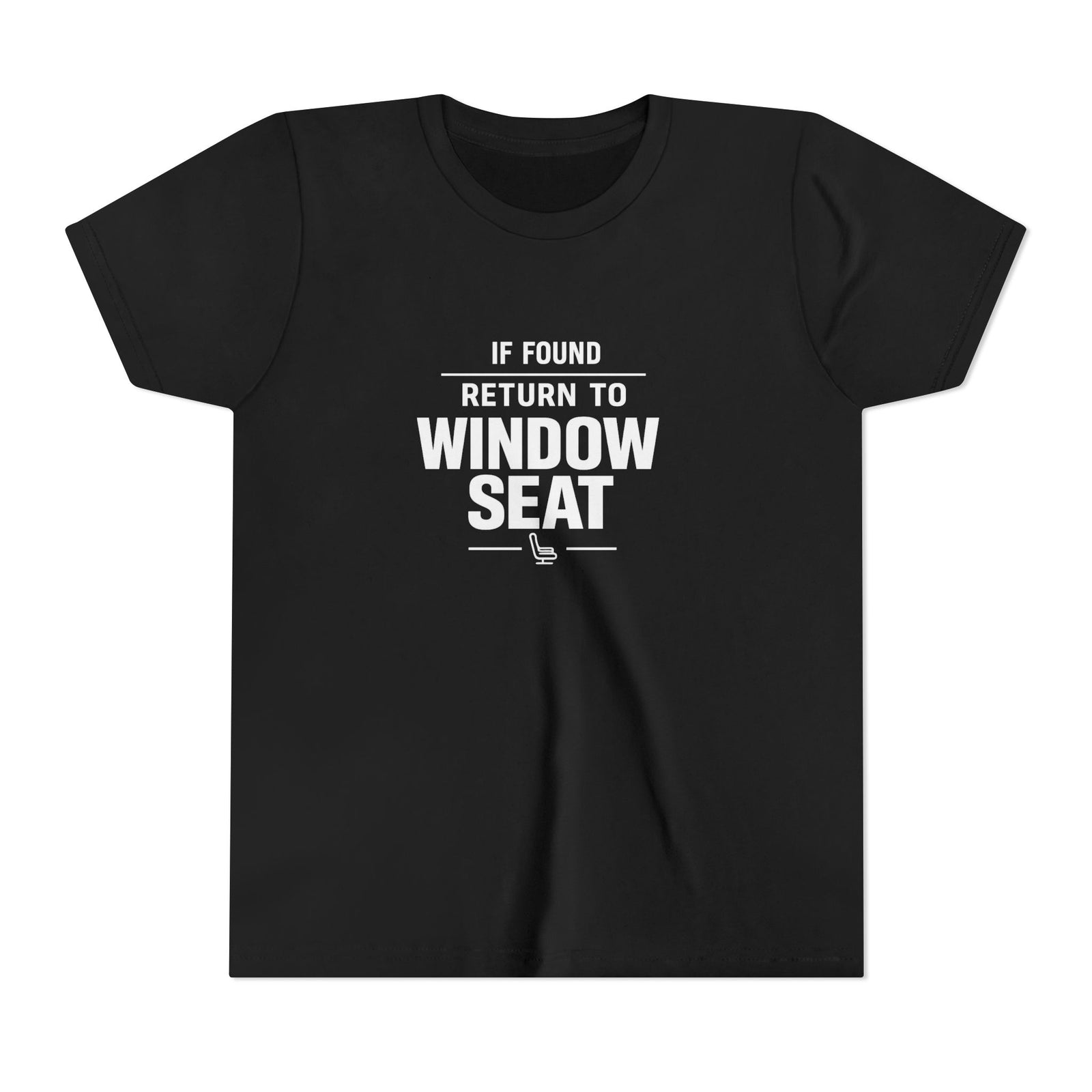 If Found Return to Window Seat - Unisex Youth Short Sleeve Tee