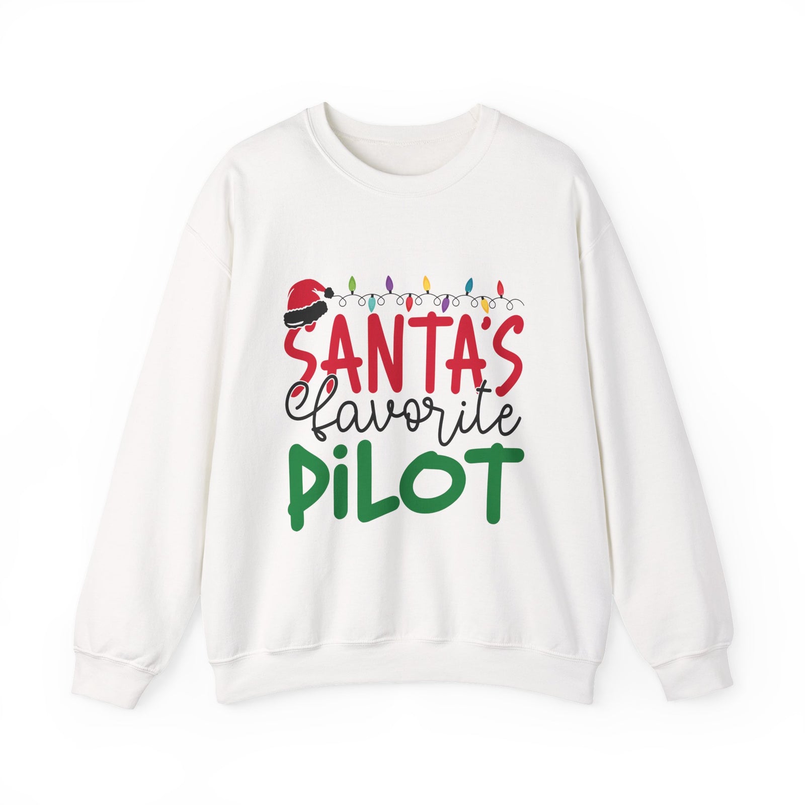 Santa’s favourite pilot Crewneck Sweatshirt - Travel Inspiring Cozy Apparel