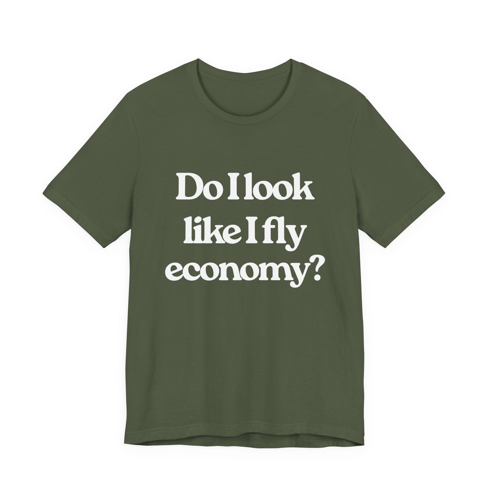 Do I Look Like I Fly Economy? Unisex Jersey Tee - Perfect for Aviation Enthusiasts