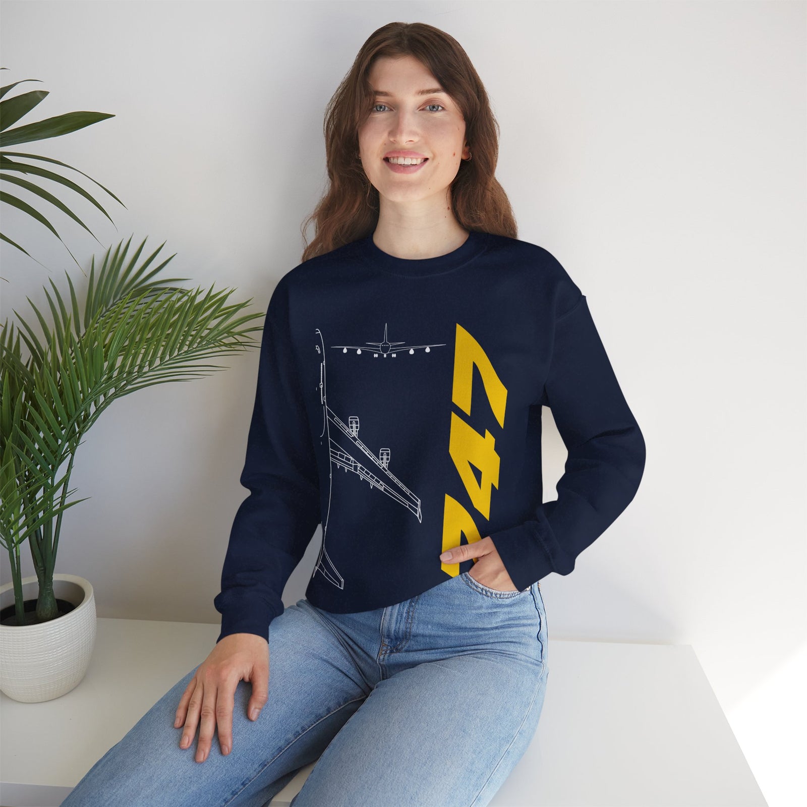 Boeing 747 Crewneck Sweatshirt - Travel Inspiring Cozy Apparel
