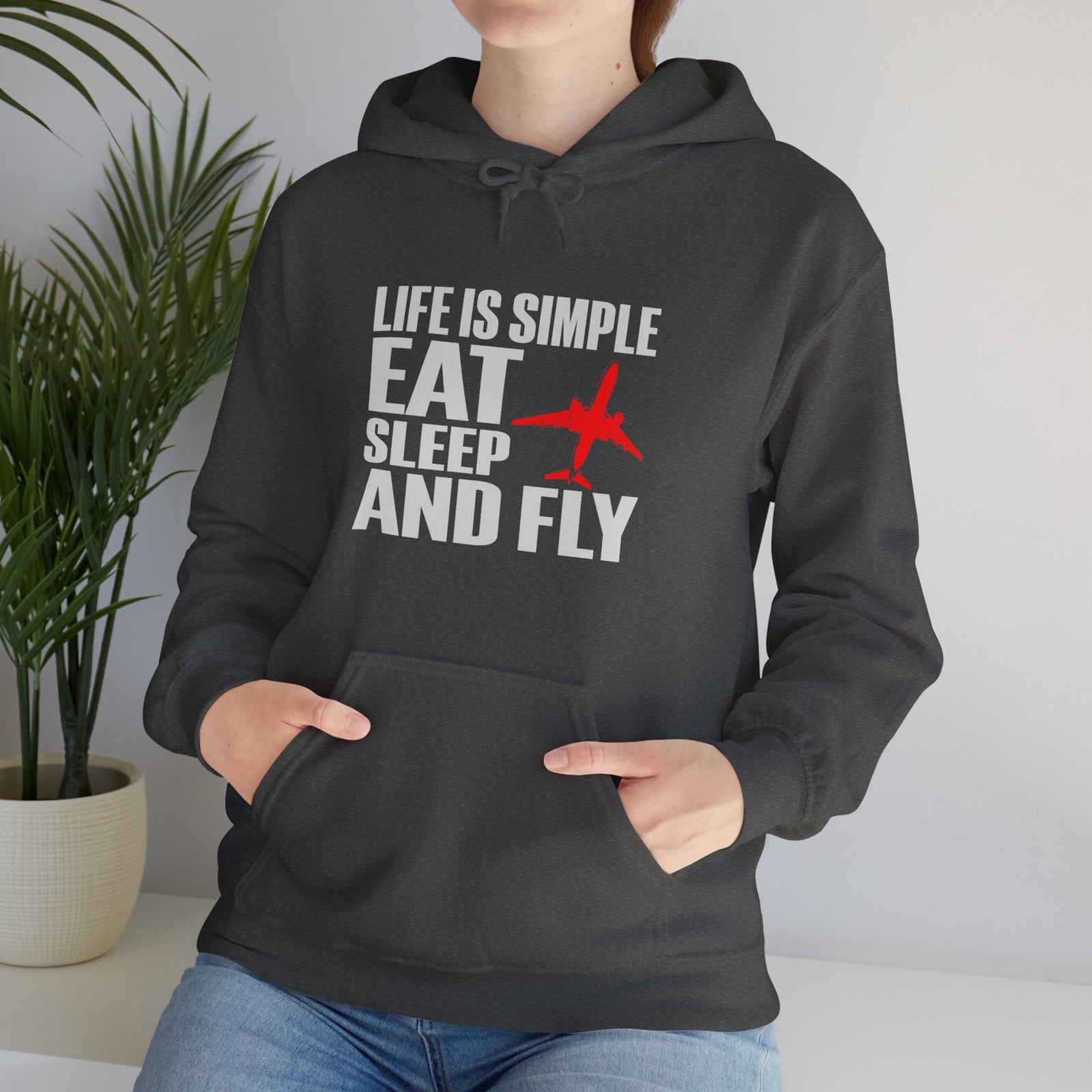 Life Is Simple Eat Sleep And Fly - Pullover Hoodie