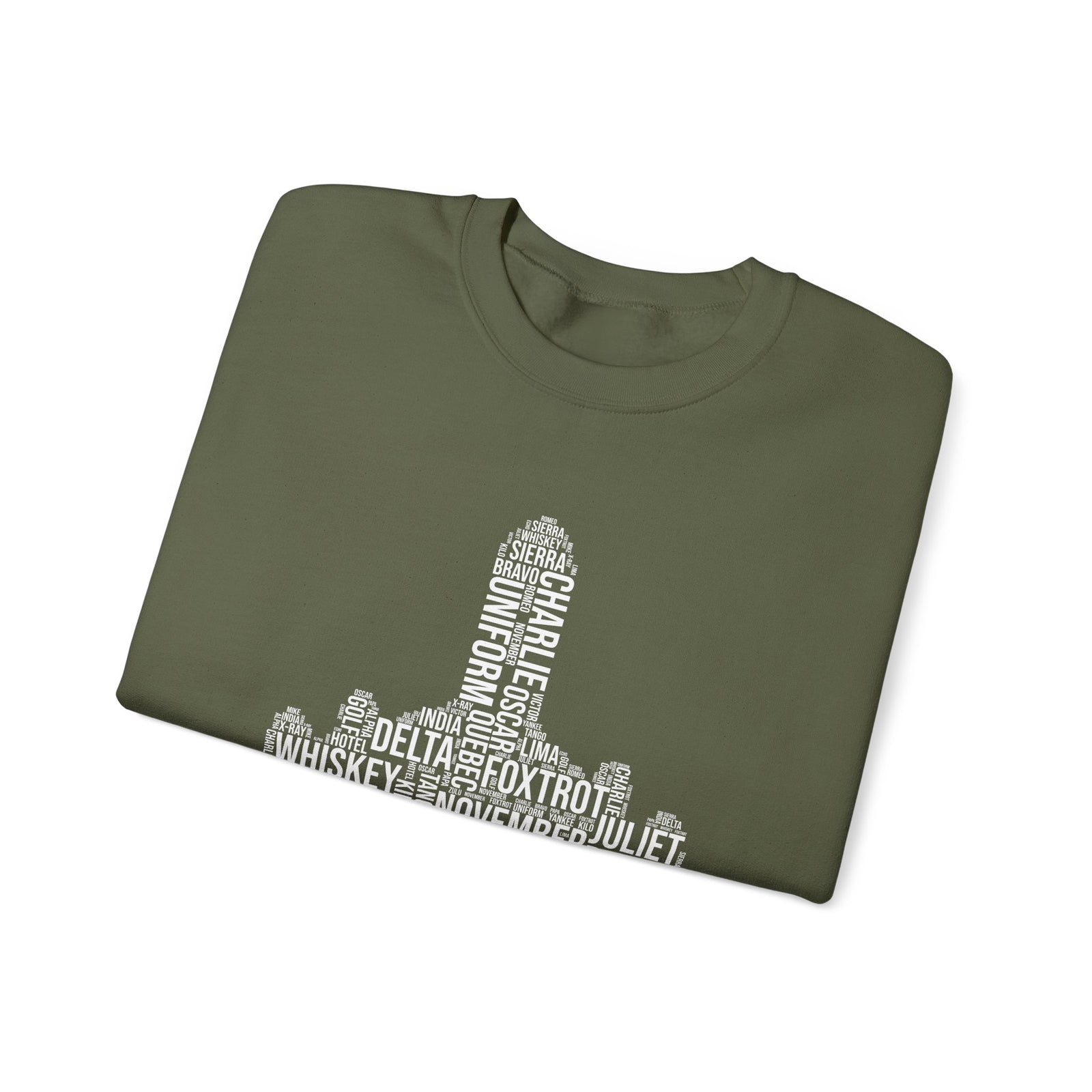 Airplane Typography - Unisex Crewneck Sweatshirt