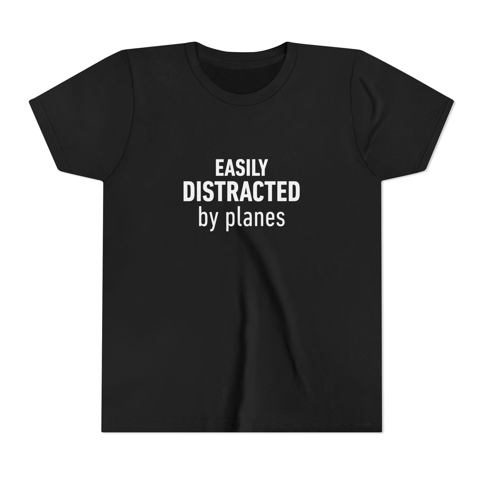 Easily Distracted by Planes - Unisex Youth Short Sleeve Tee