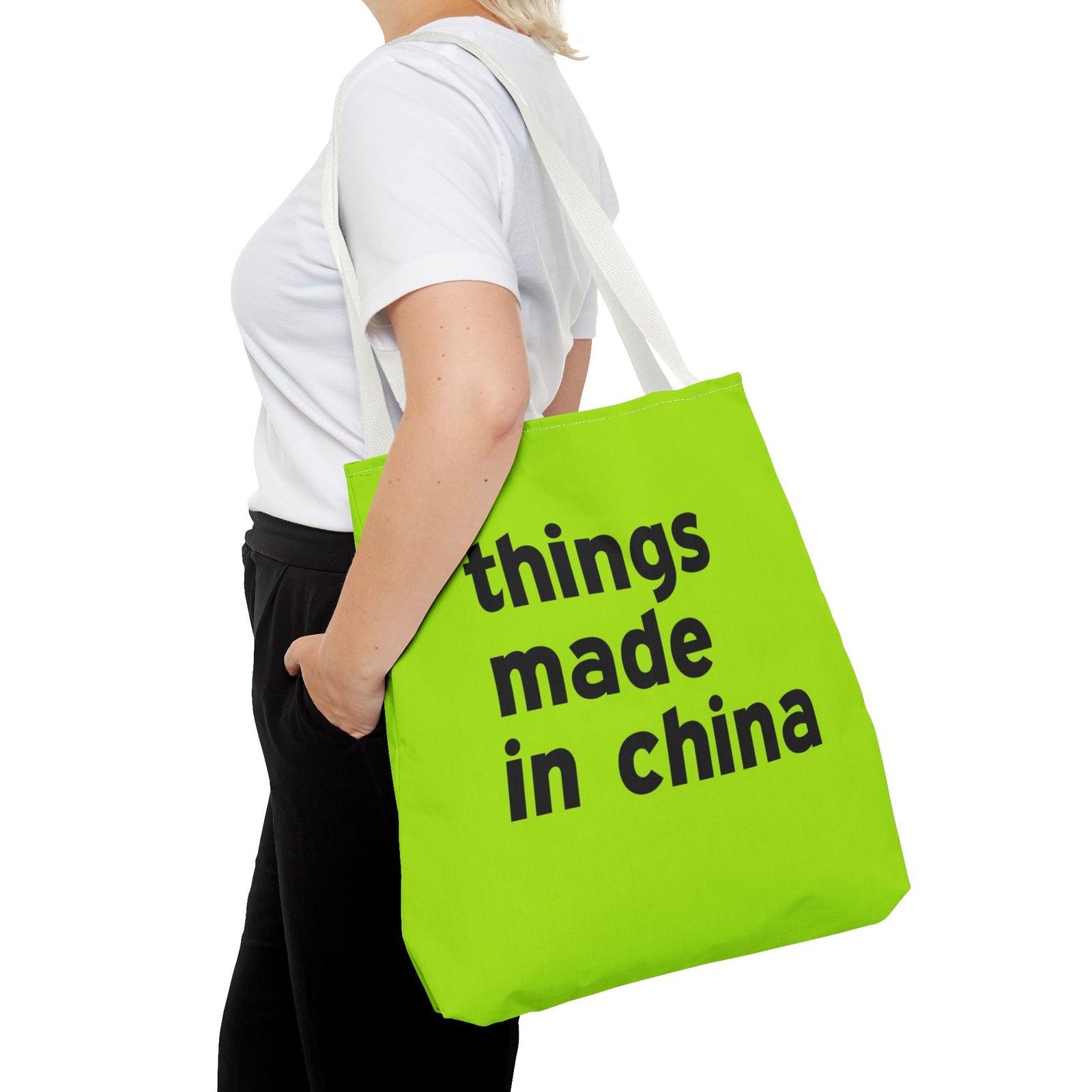 Things Made In China Tote Bag — Printed Green Travel Tote