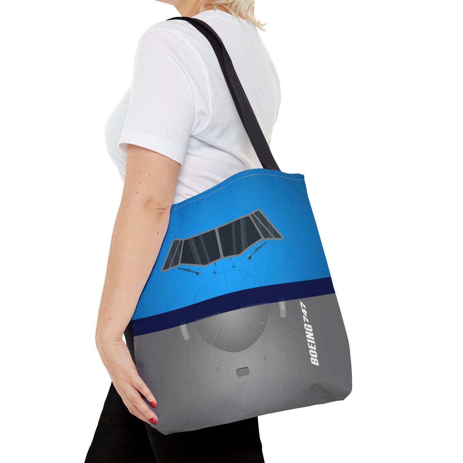KLM 747 Tote Bag — Printed Green Travel Tote