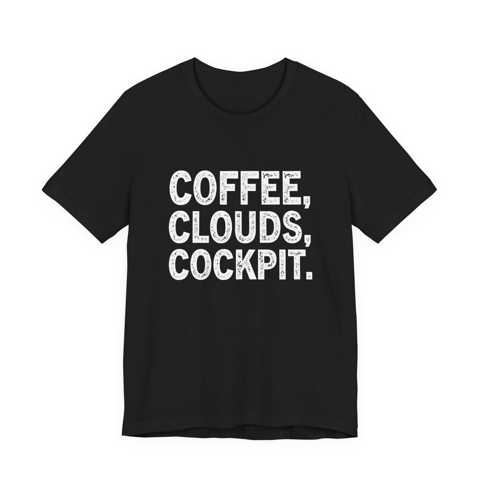 Coffee Clouds Cockpit Unisex Jersey Tee - Perfect for Aviation Enthusiasts