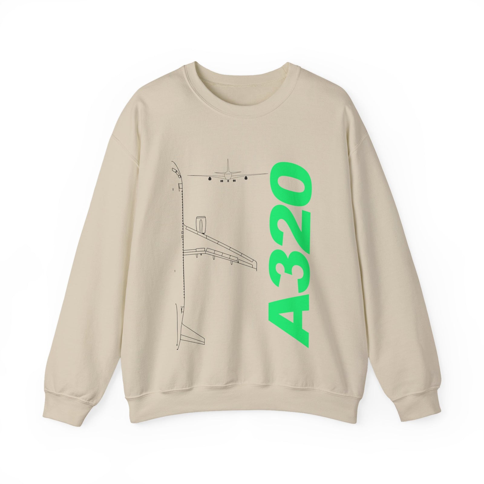 Airbus A320 Crewneck Sweatshirt - Travel Inspiring Cozy Apparel