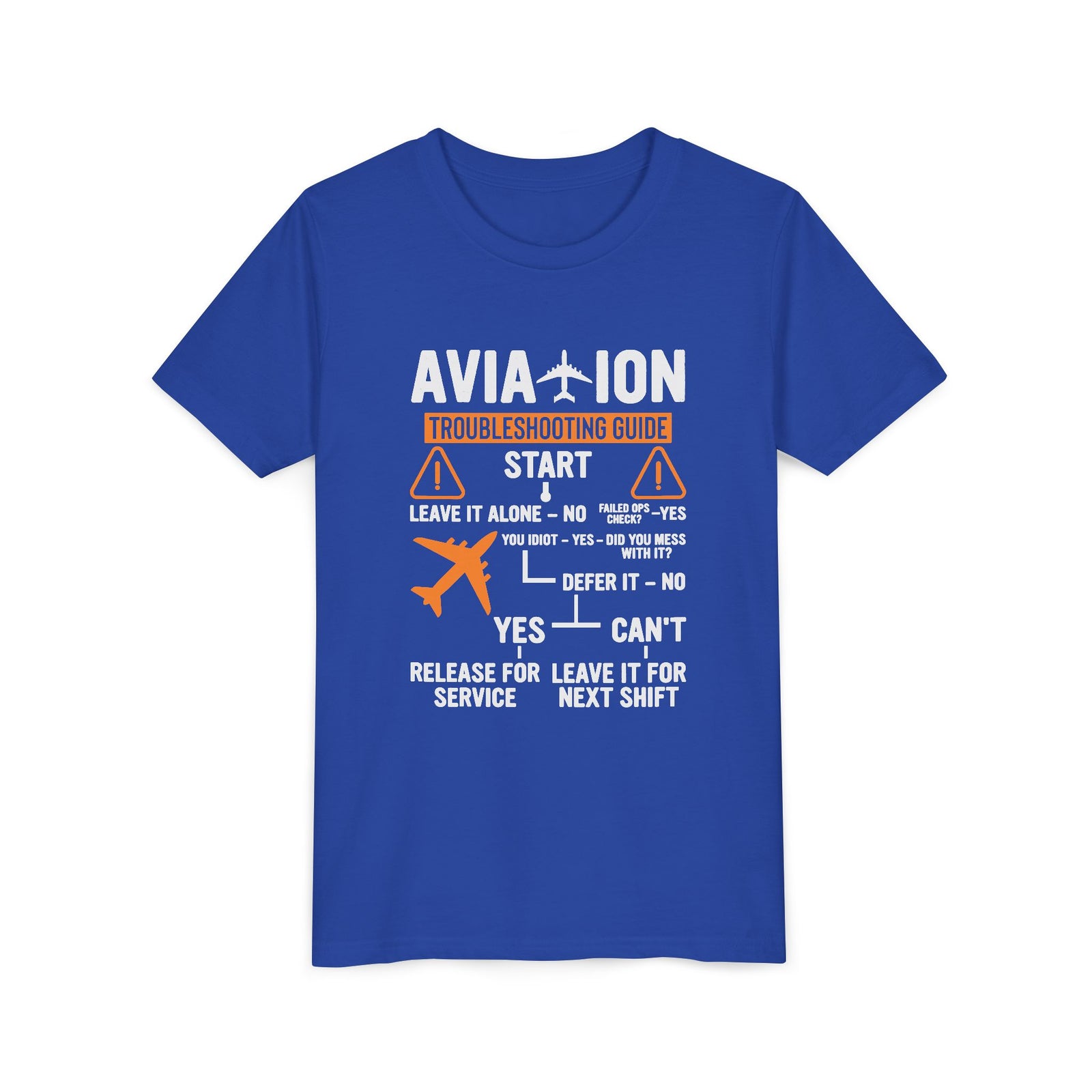 Aviation Troubleshooting Guide - Unisex Youth Short Sleeve Tee
