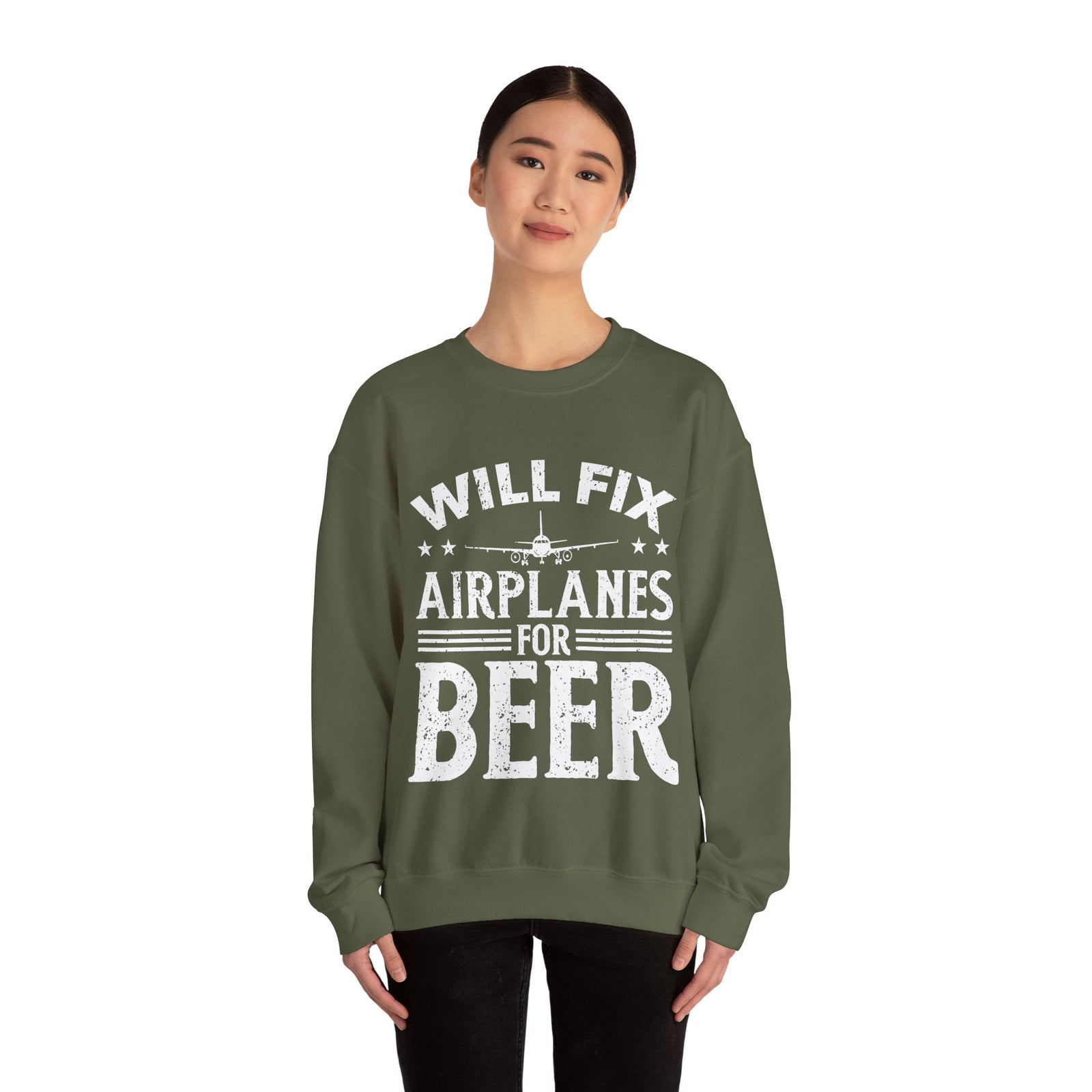 Will Fix Airplanes For Beer - Unisex Crewneck Sweatshirt