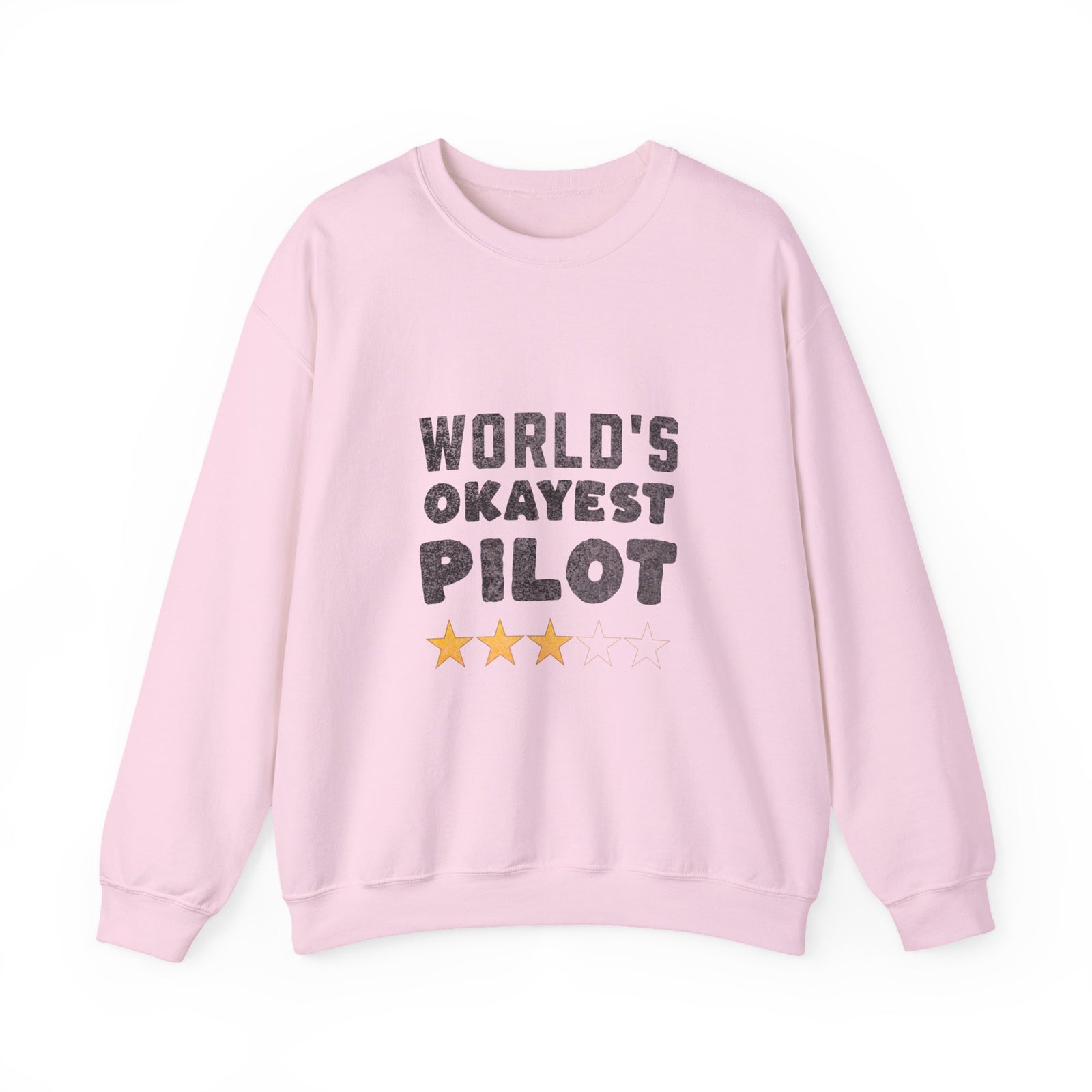 Worlds Okayest Pilot Crewneck Sweatshirt - Travel Inspiring Cozy Apparel
