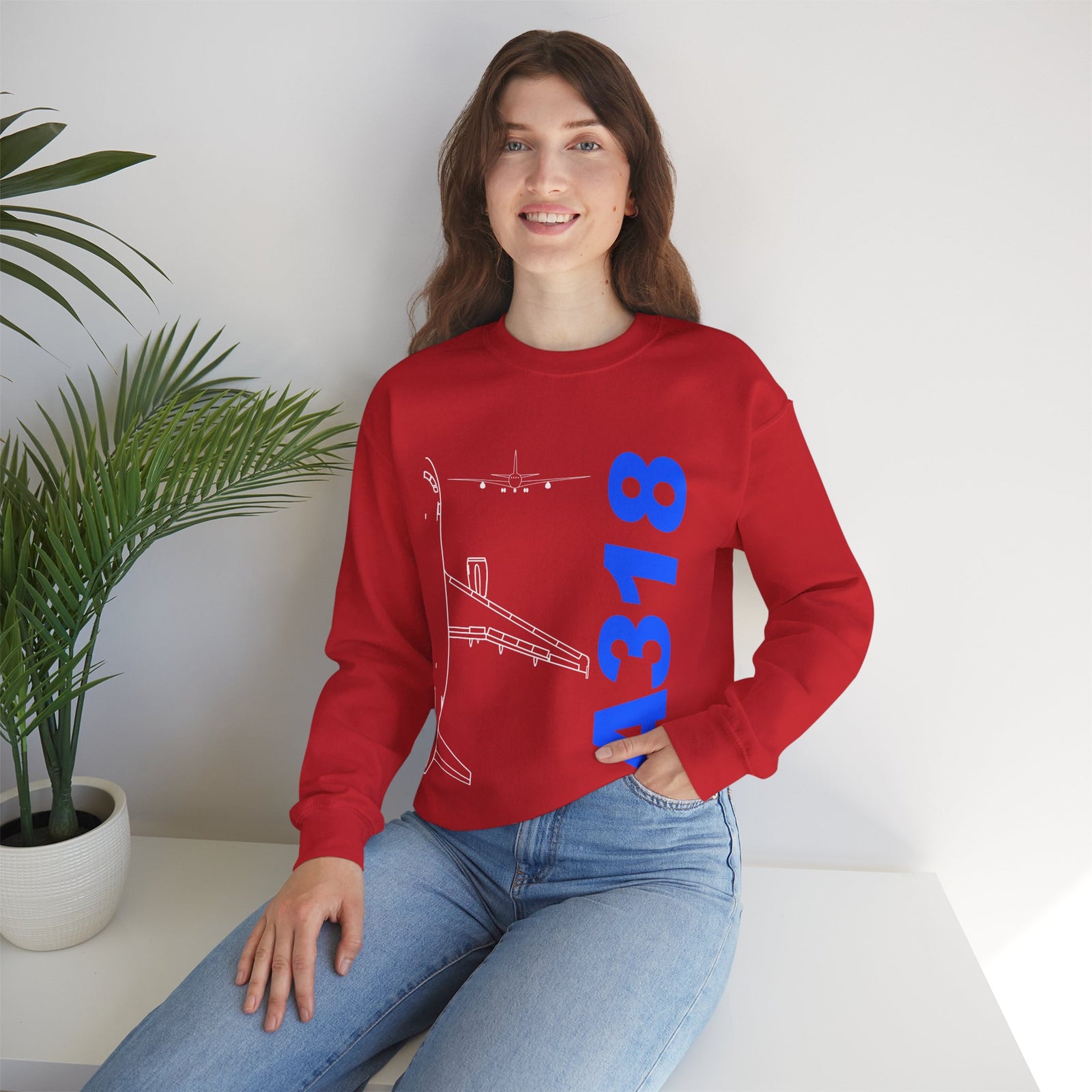 Airbus A318 Crewneck Sweatshirt - Travel Inspiring Cozy Apparel