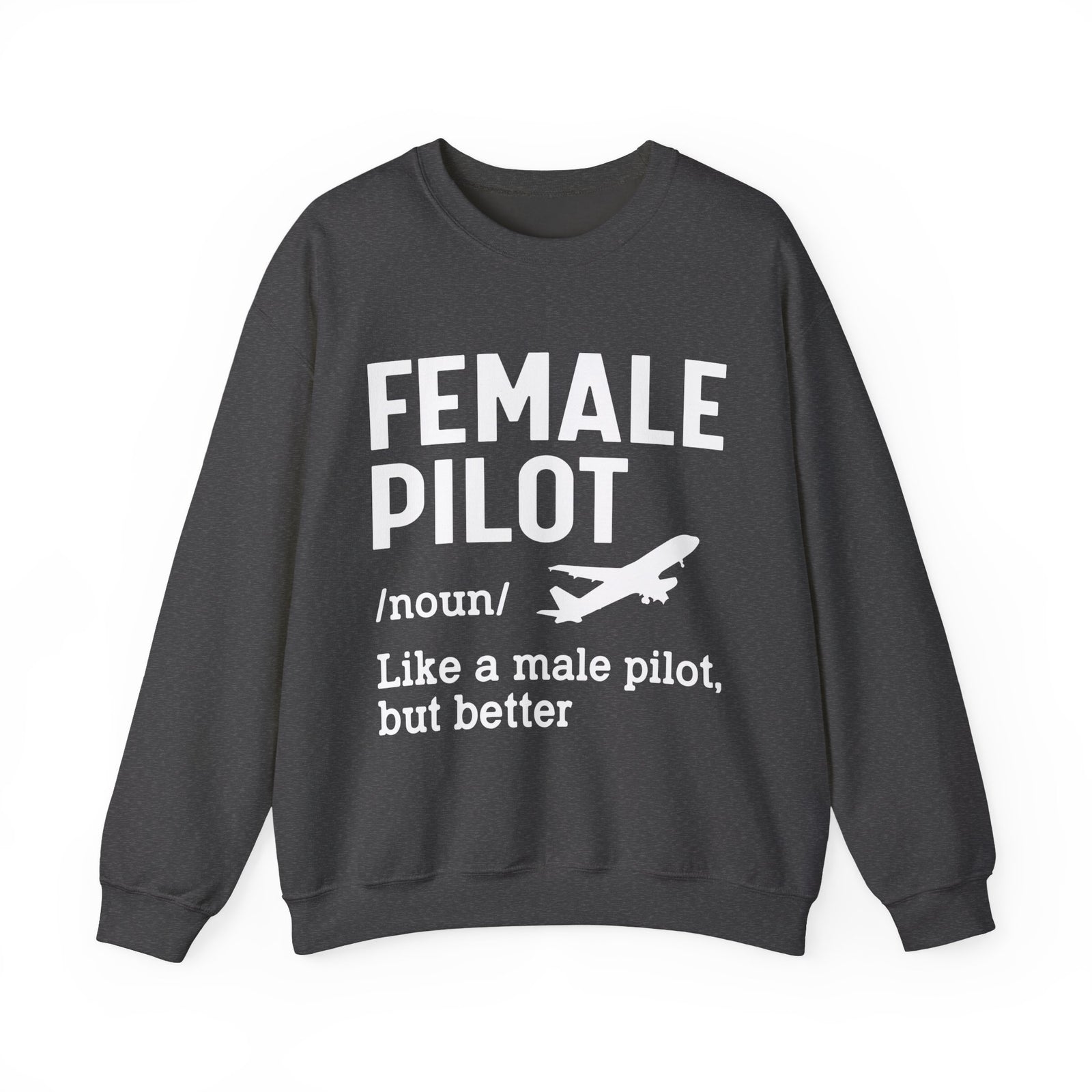 Female Pilot - Unisex Crewneck Sweatshirt