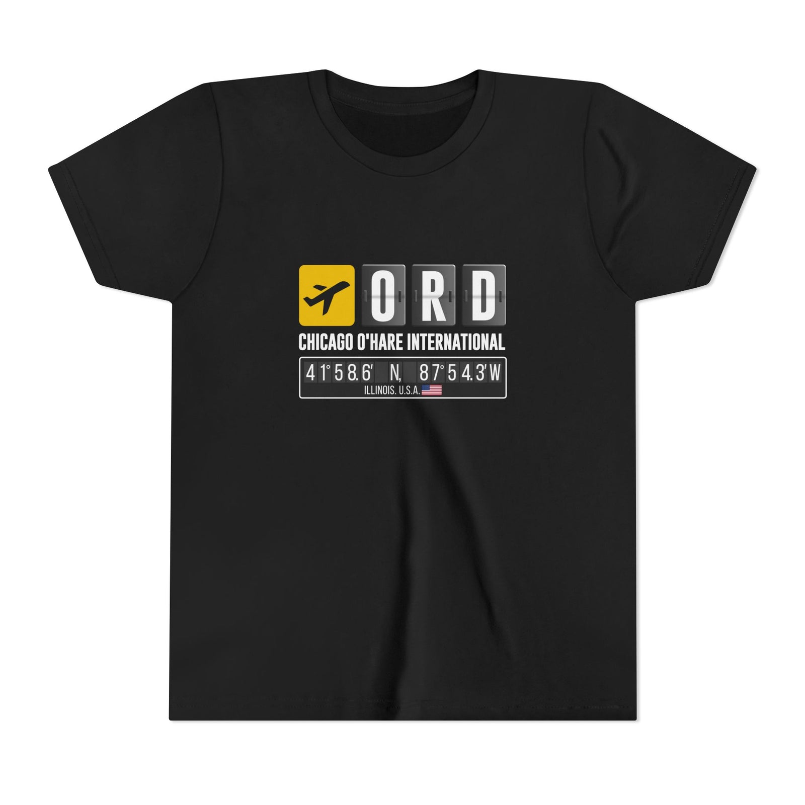ORD Chicago O'Hare International Airport - Unisex Youth Short Sleeve Tee
