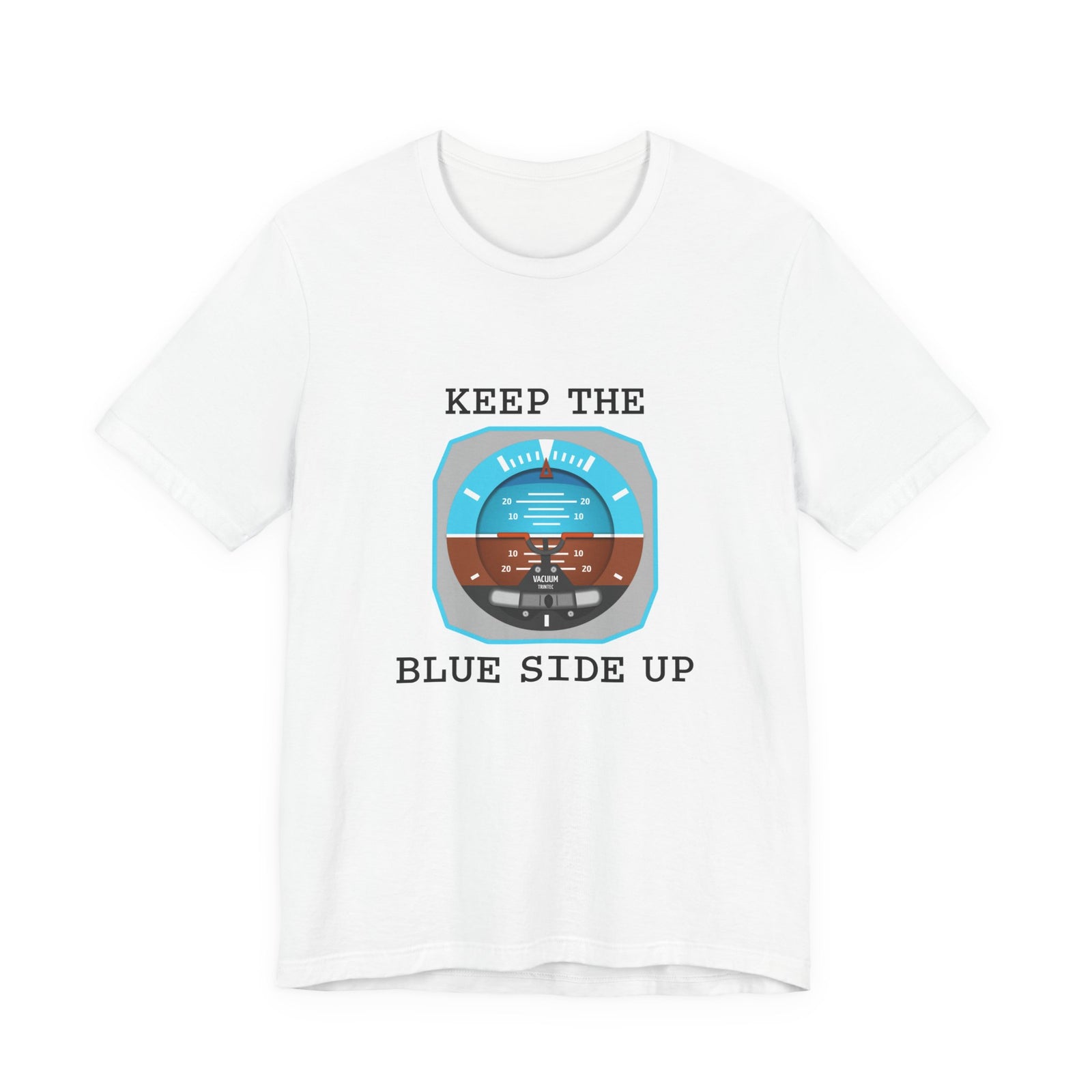 Keep The Blue Side Up Unisex Jersey Tee - Perfect for Aviation Enthusiasts