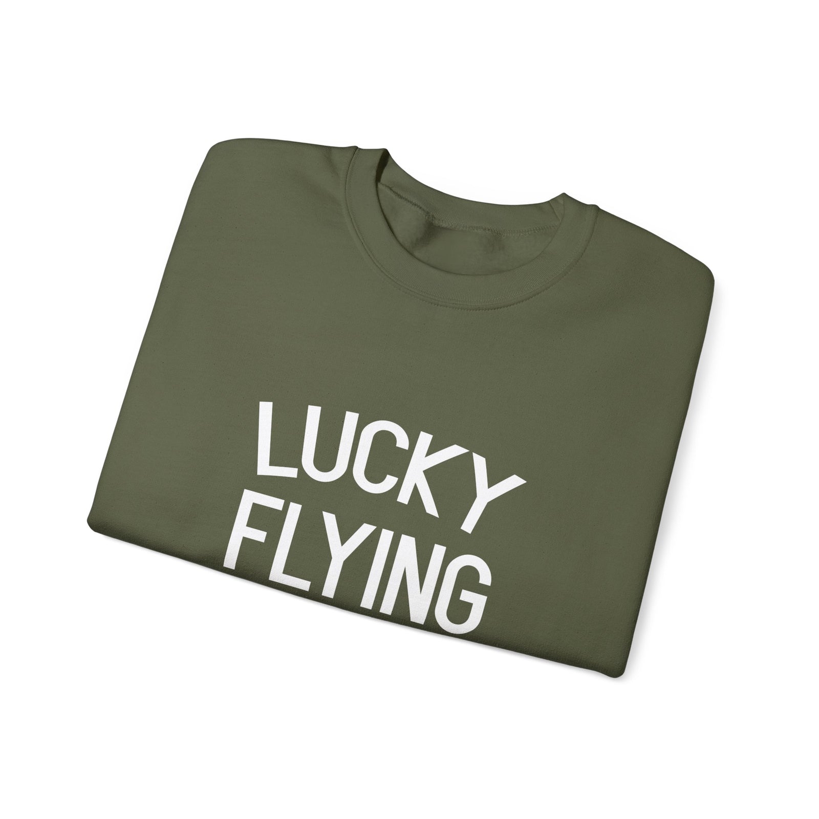 Lucky Flying Shirt Crewneck Sweatshirt - Travel Inspiring Cozy Apparel