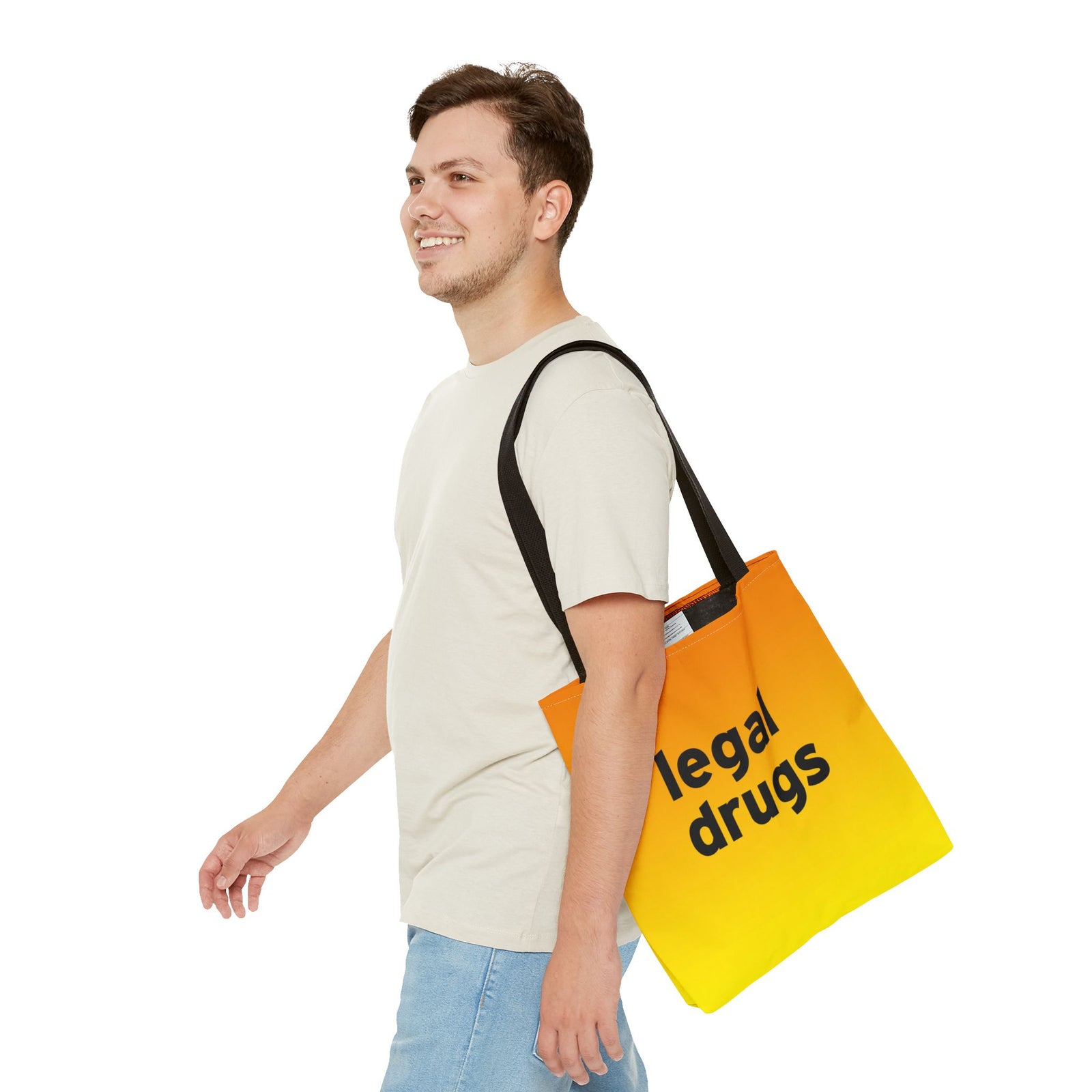 Legal Drugs Tote Bag — Printed Green Travel Tote