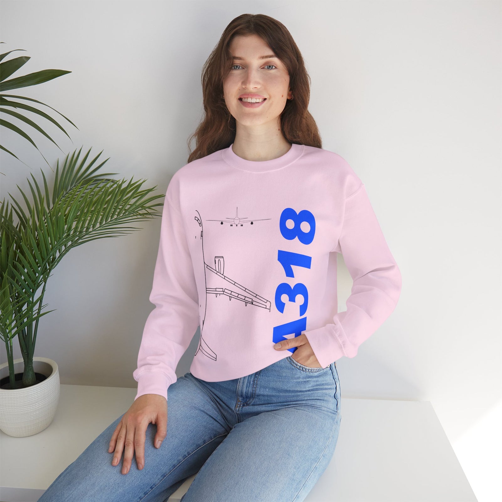 Airbus A318 Crewneck Sweatshirt - Travel Inspiring Cozy Apparel