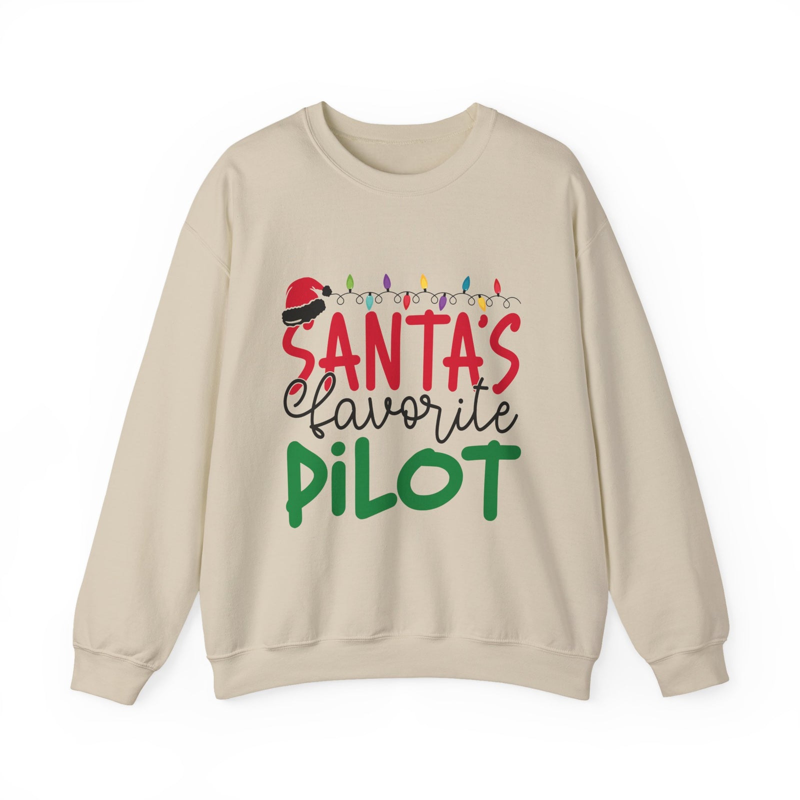 Santa’s favourite pilot Crewneck Sweatshirt - Travel Inspiring Cozy Apparel