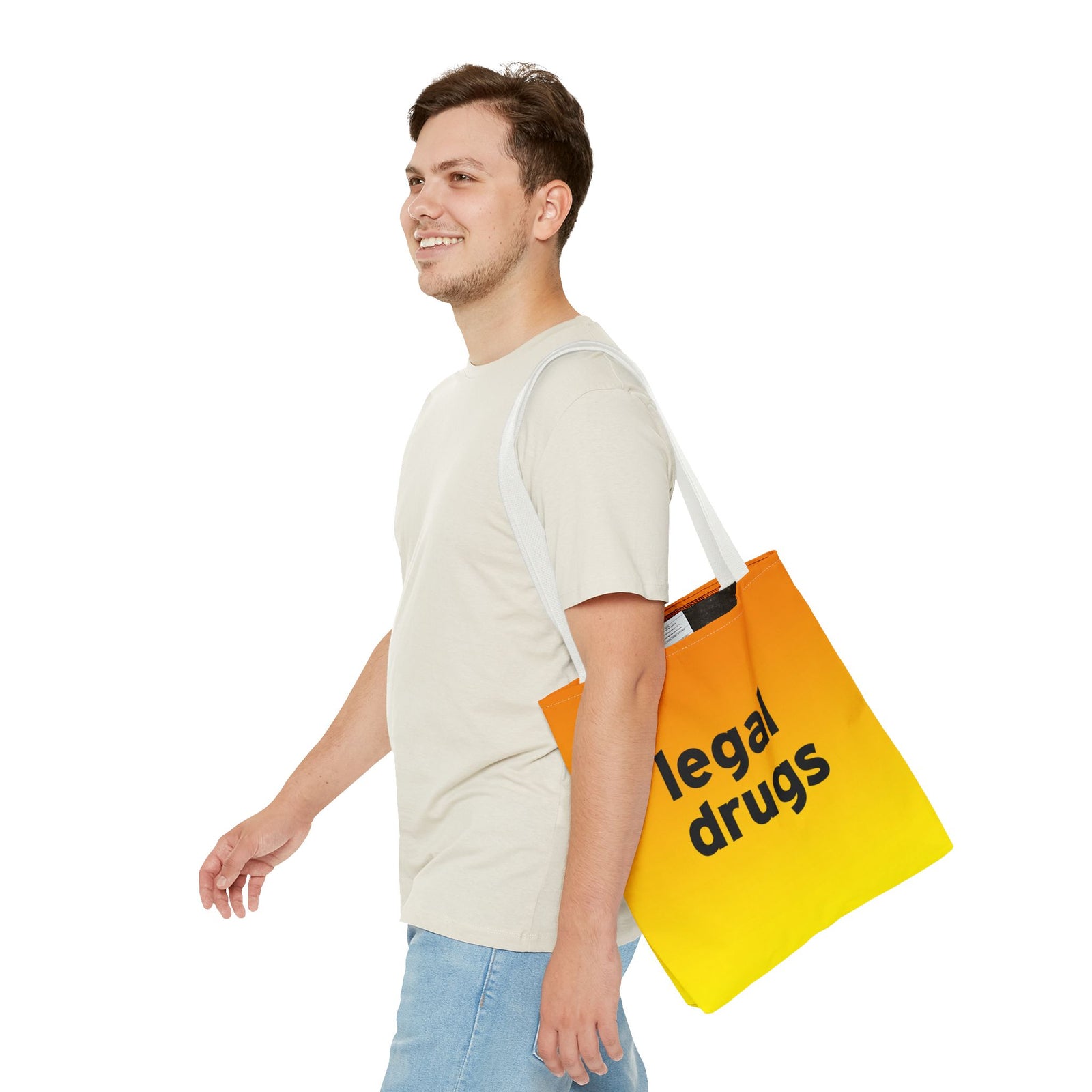 Legal Drugs Tote Bag — Printed Green Travel Tote