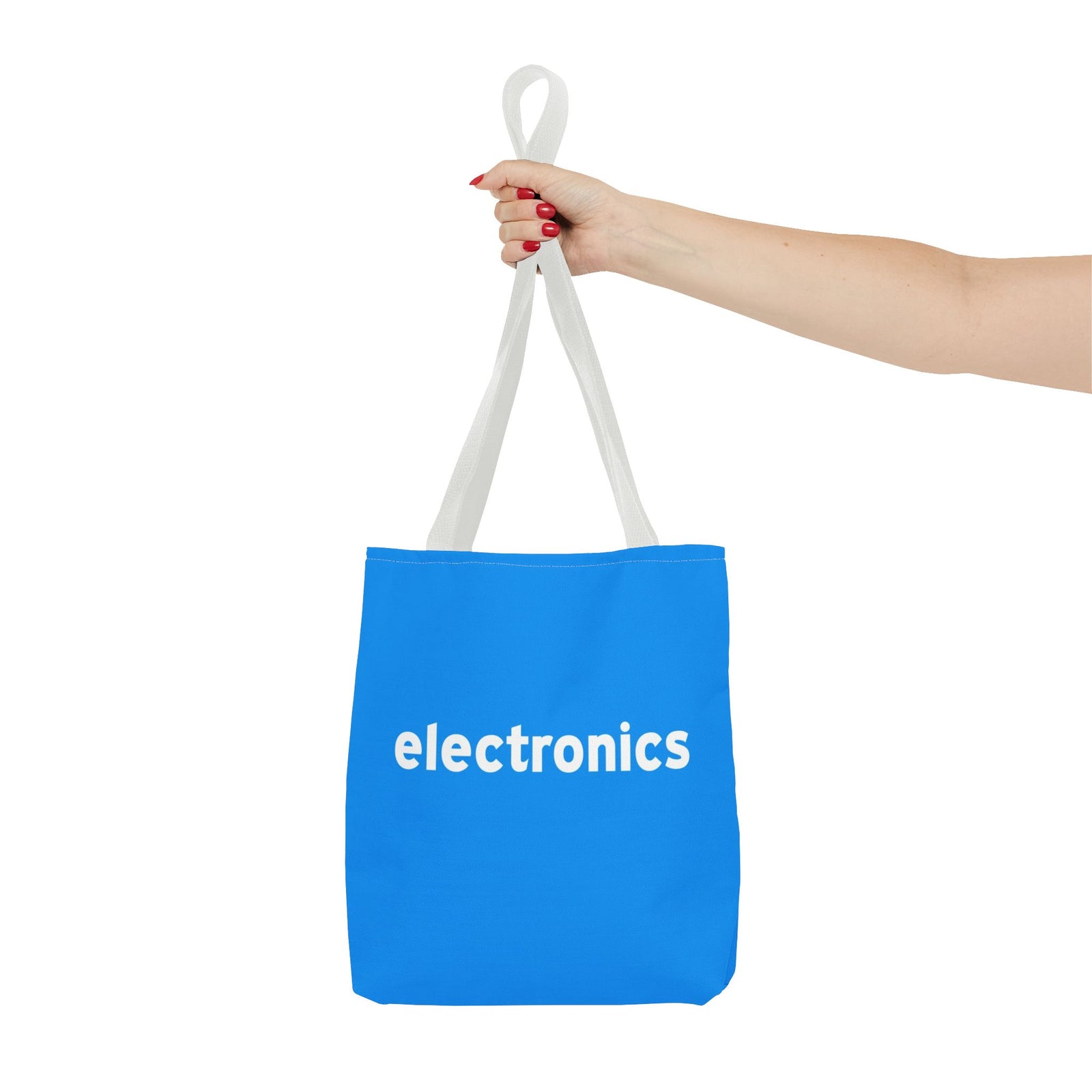 Electronics Tote Bag — Printed Green Travel Tote